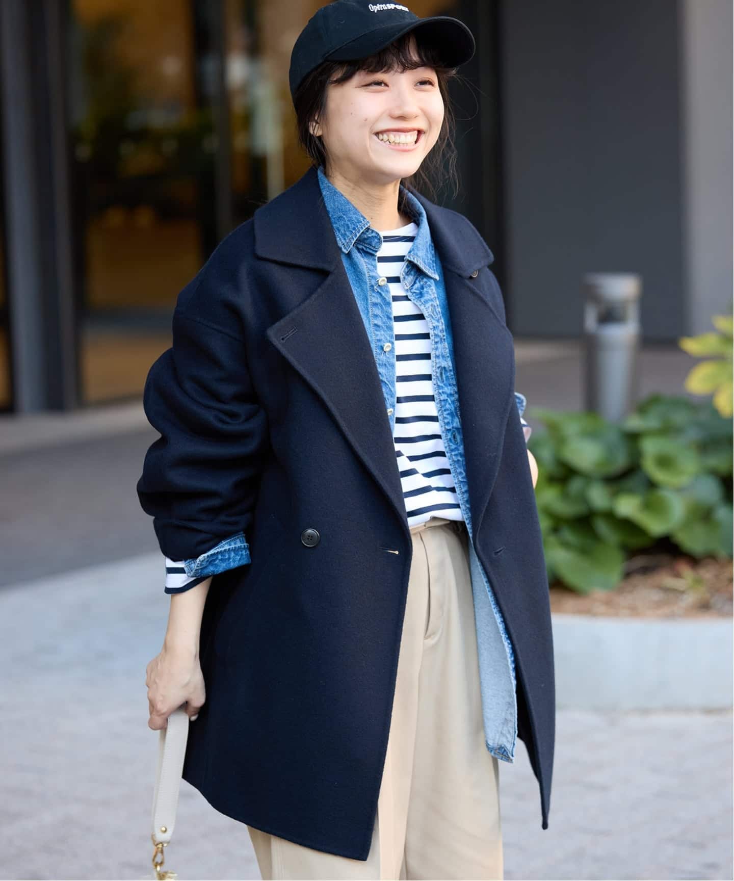 N°21 23AW ダブルフェイス コート ミドル丈 ウール ベルト