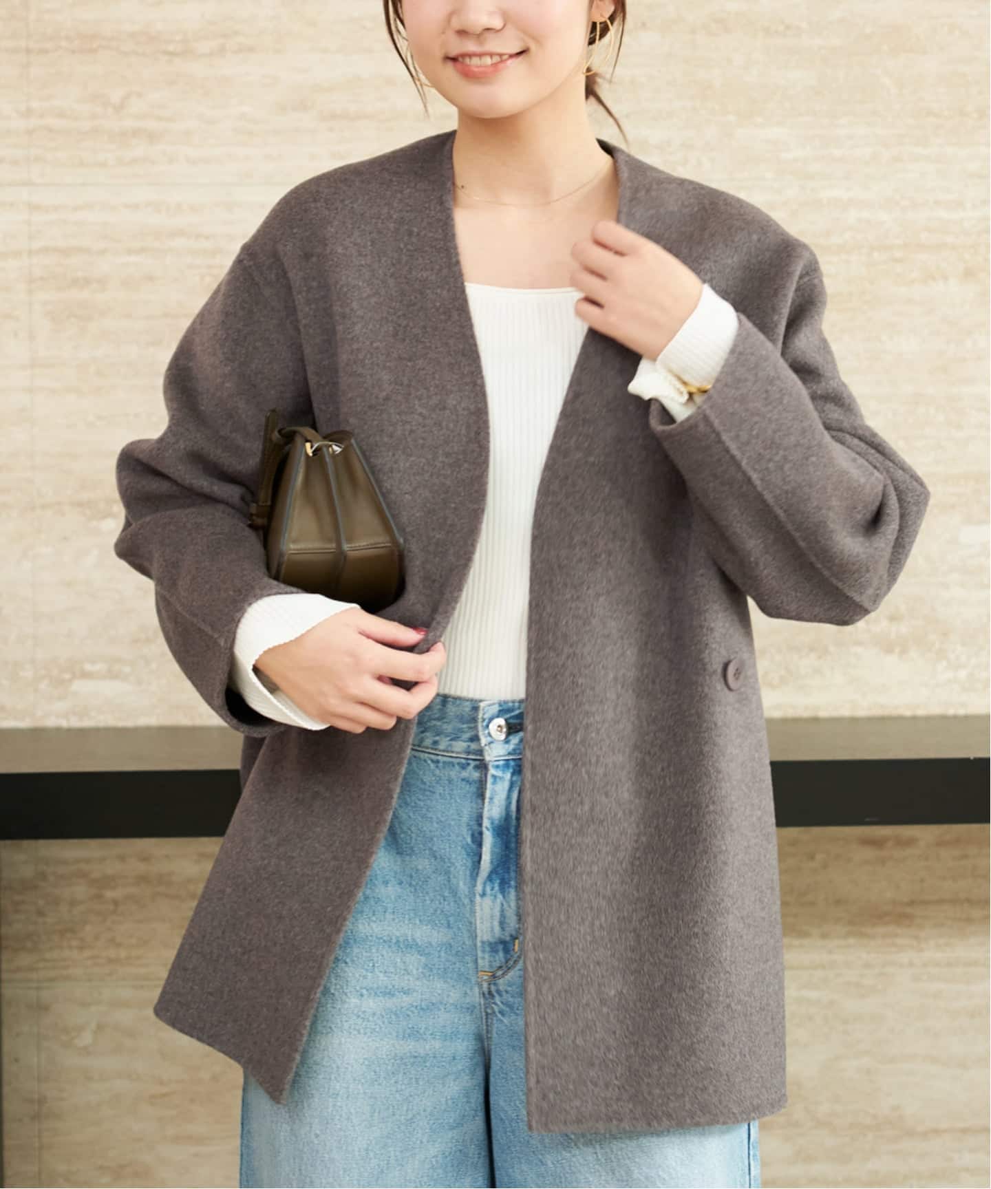 HAMILTON Cardigan コート（ノーカラーコート）｜Plage（プラージュ