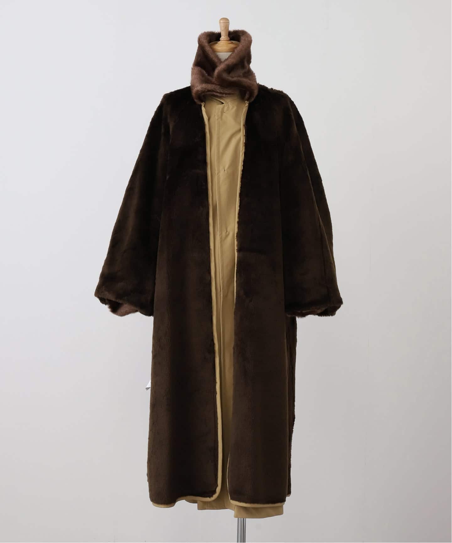 INSCRIRE アンスクリア ウールアルパカコート Synthetic Coat