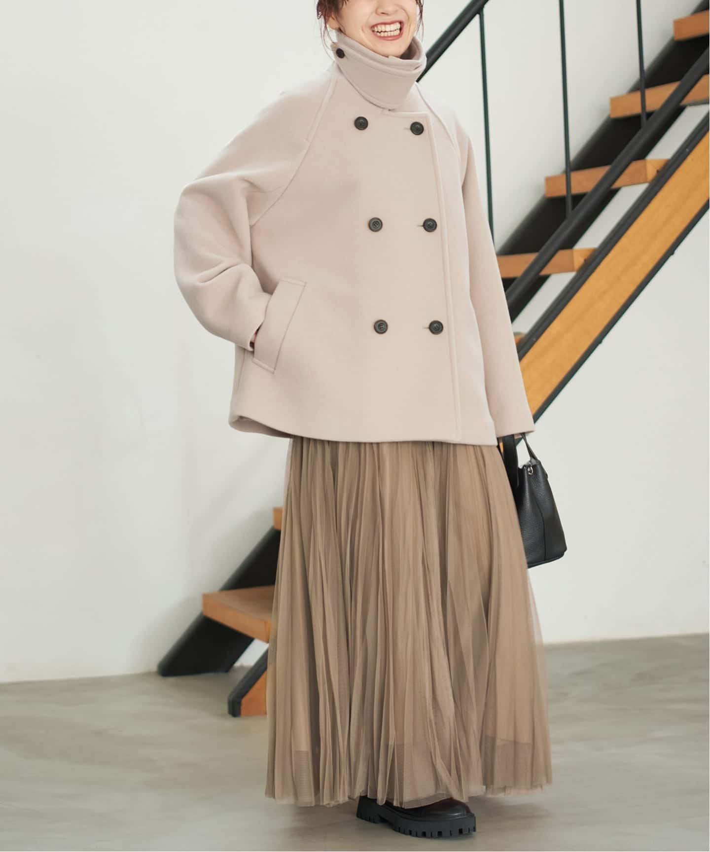 追加》S160スタンドカラーショートコート（その他ブルゾン／アウター