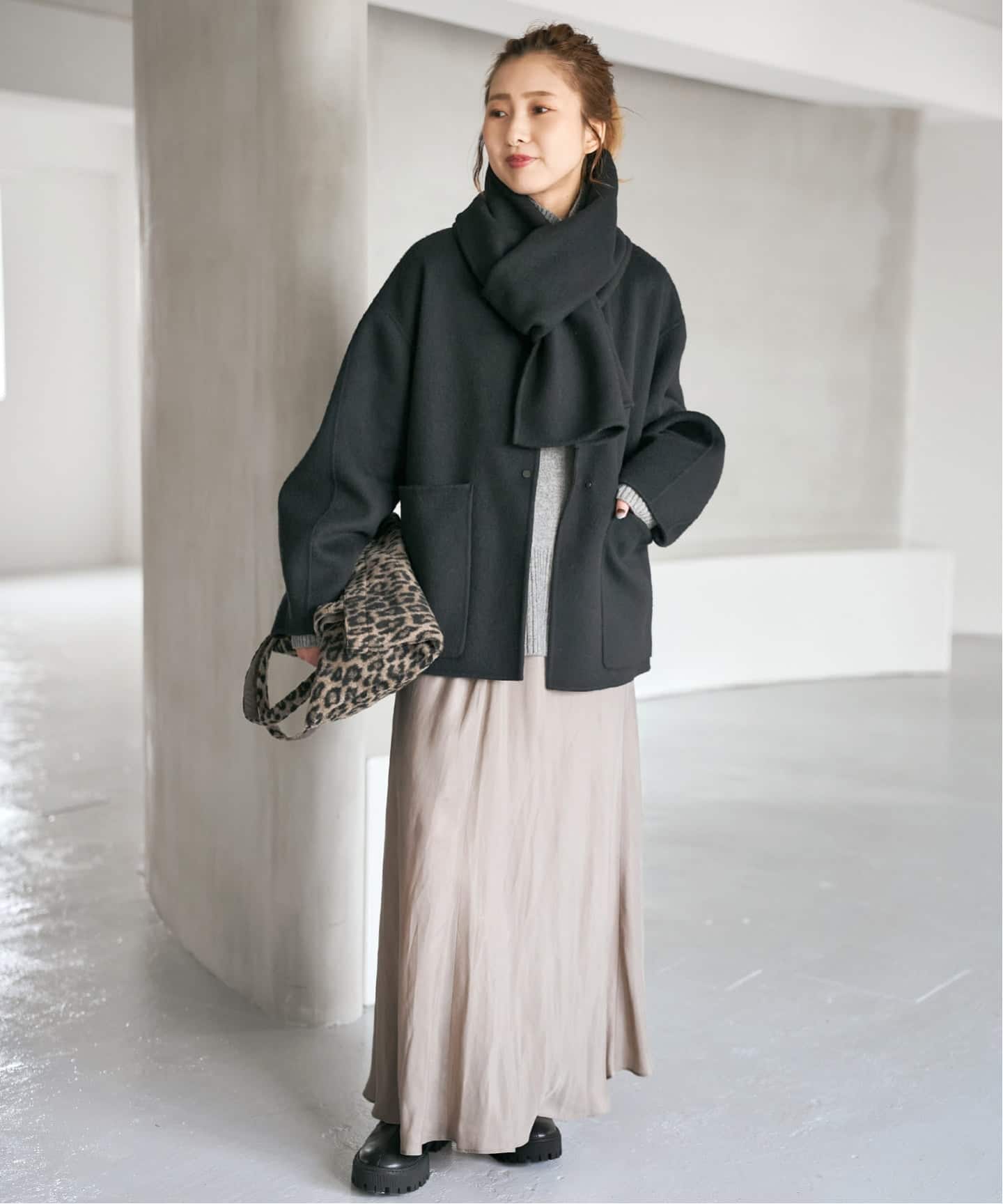 追加》ビーバーストール付きセットコート（ノーカラーコート）｜Spick