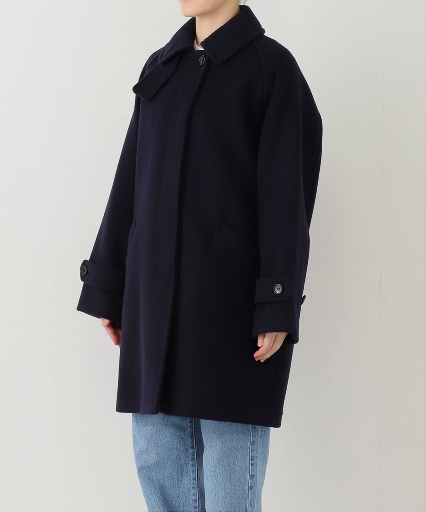 ≪WEB先行 / 追加≫ラムウールMIXシャルムバルカラーコート（ステン