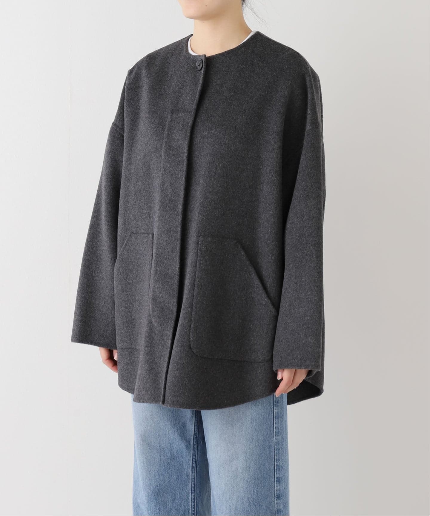 ≪WEB限定追加≫ハミルトンリバークルーネックコート 2（ノーカラー