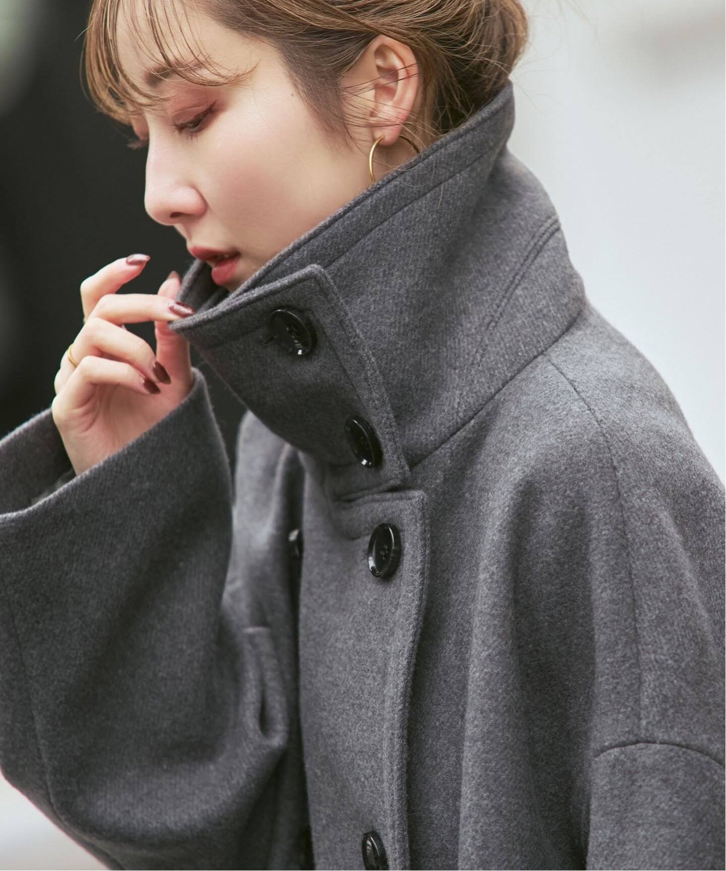 追加・WEB限定カラー》スタンドカラーオーバーコート（その他ブルゾン