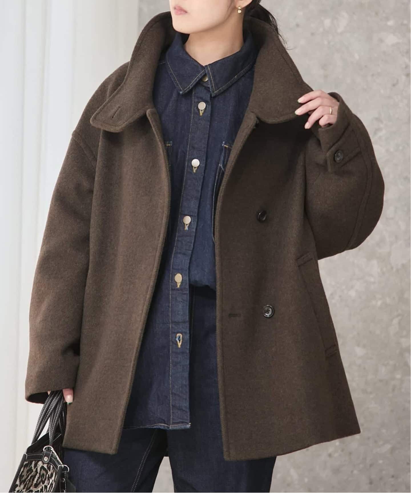 追加2》MANTECO/TWEEDスタンドショートコート（その他ブルゾン