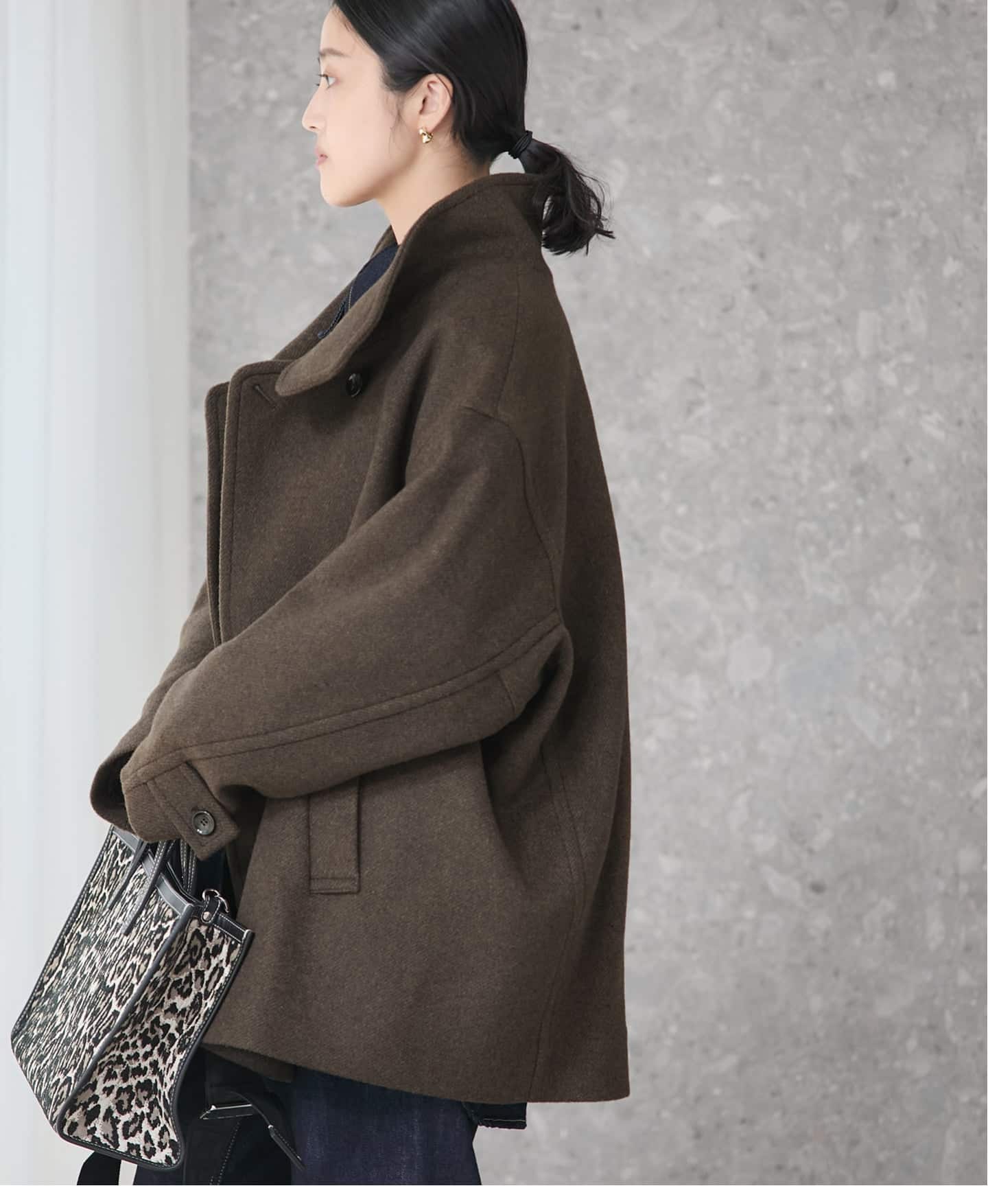 追加3》MANTECO/TWEEDスタンドショートコート（その他ブルゾン