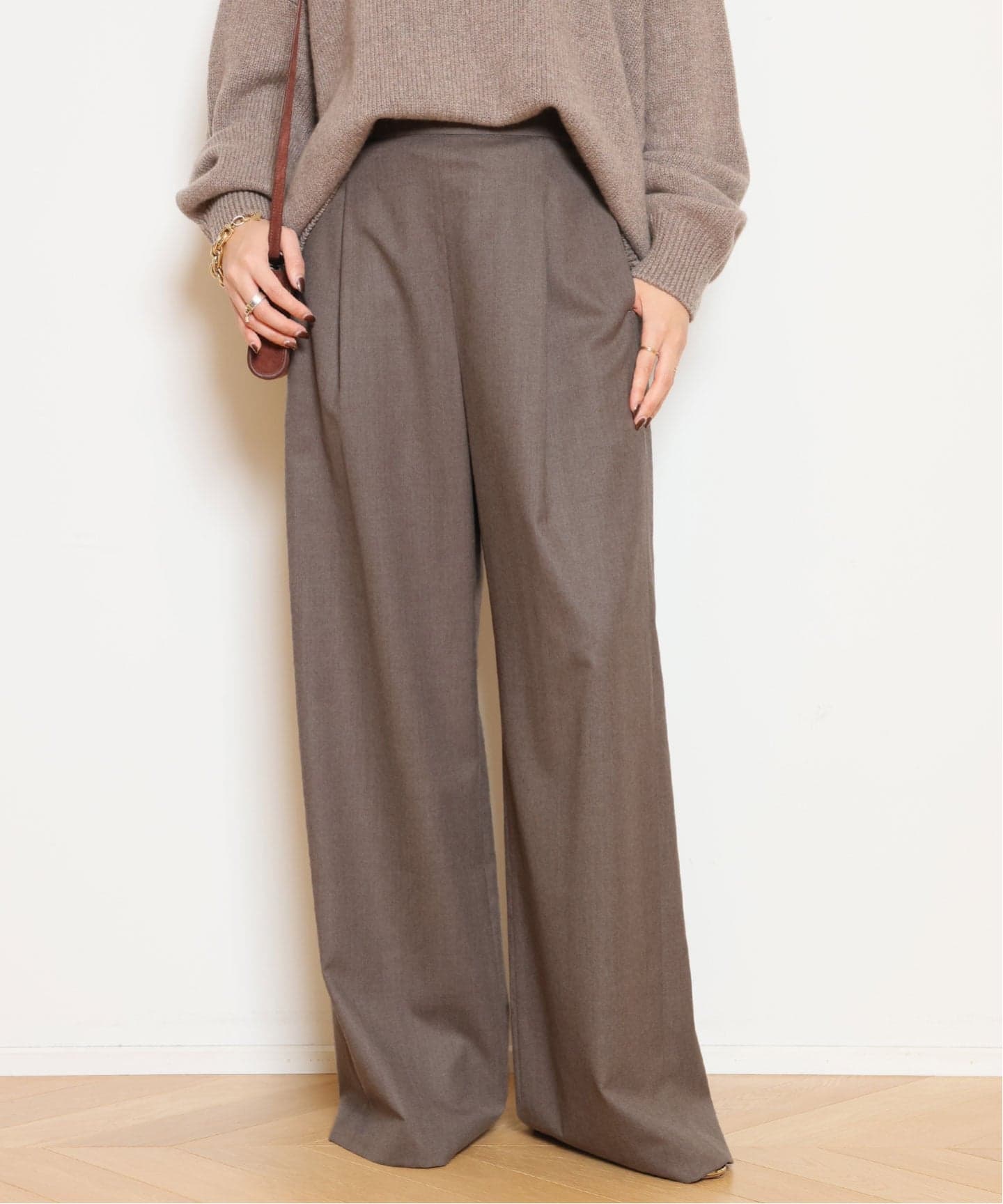 Easy Wide パンツ (フラノ)（スラックス）｜MUSE de Deuxieme Classe