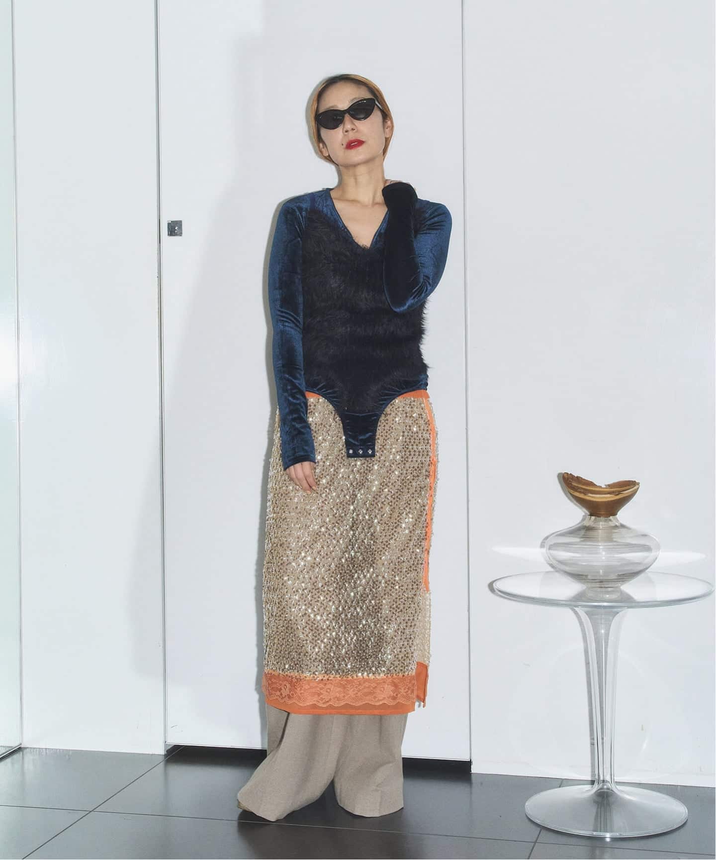 CHIKA KISADA KNIT BODY CK-25196：ボディスーツ（Tシャツ／カットソー