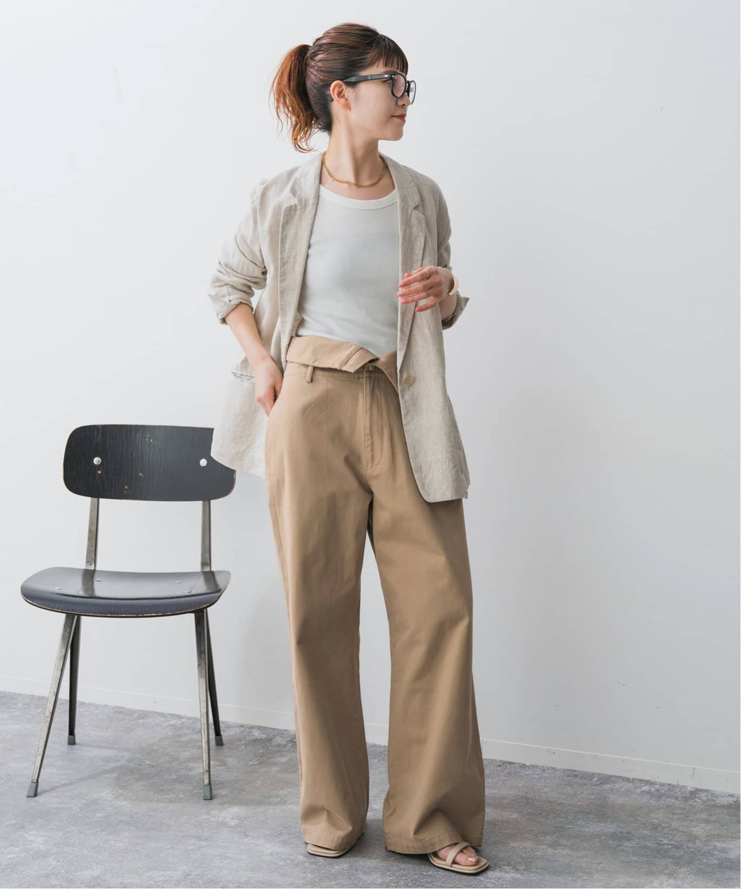 Higuchi*S2WAYハイウエストパンツ（チノパンツ）｜Spick and Span