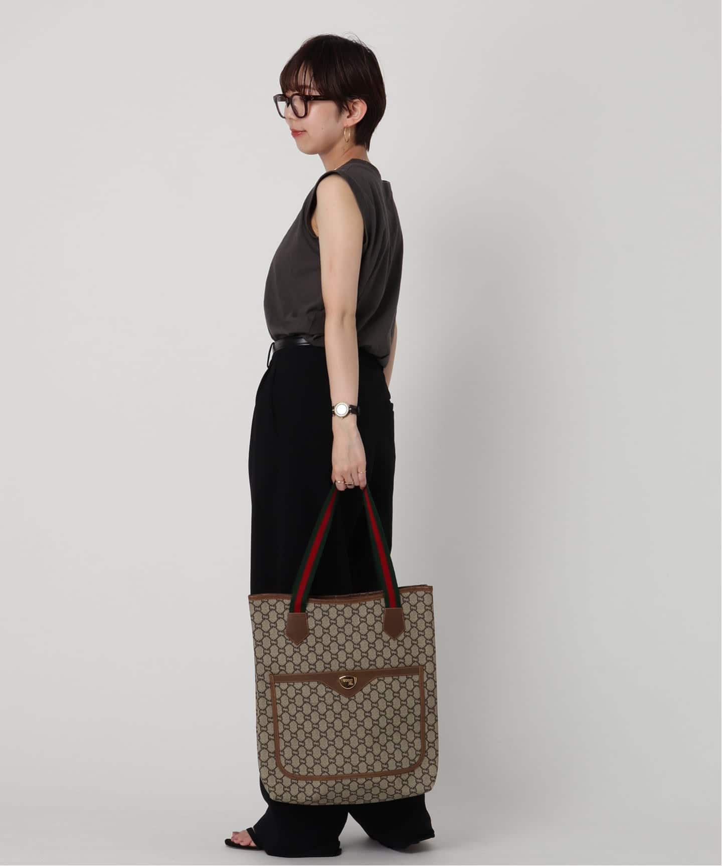 VINTAGE GUCCI Plus/グッチ プラス】トートバッグ gg plus（トート