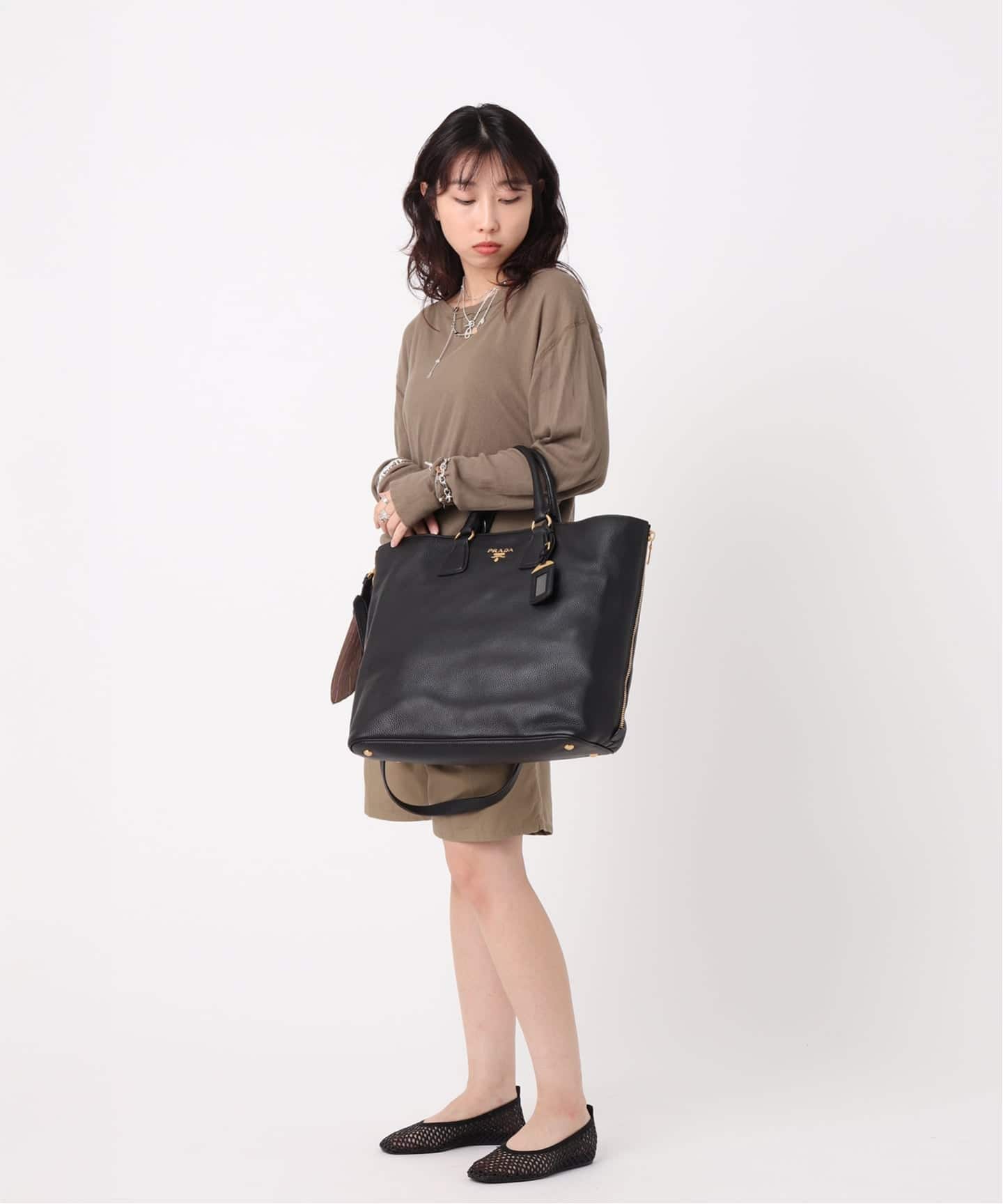 VINTAGE PRADA/プラダ】 vitello phenix tote 2way（トートバッグ