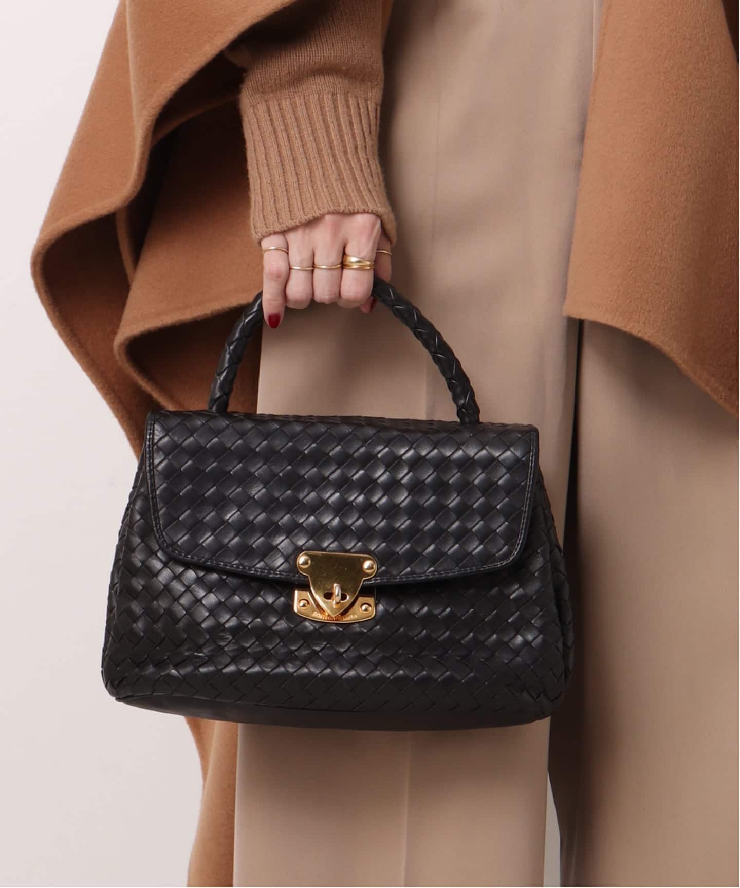 VINTAGE BOTTEGA VENETA/ボッテガ ヴェネタ】ハンドバッグ intrecciato