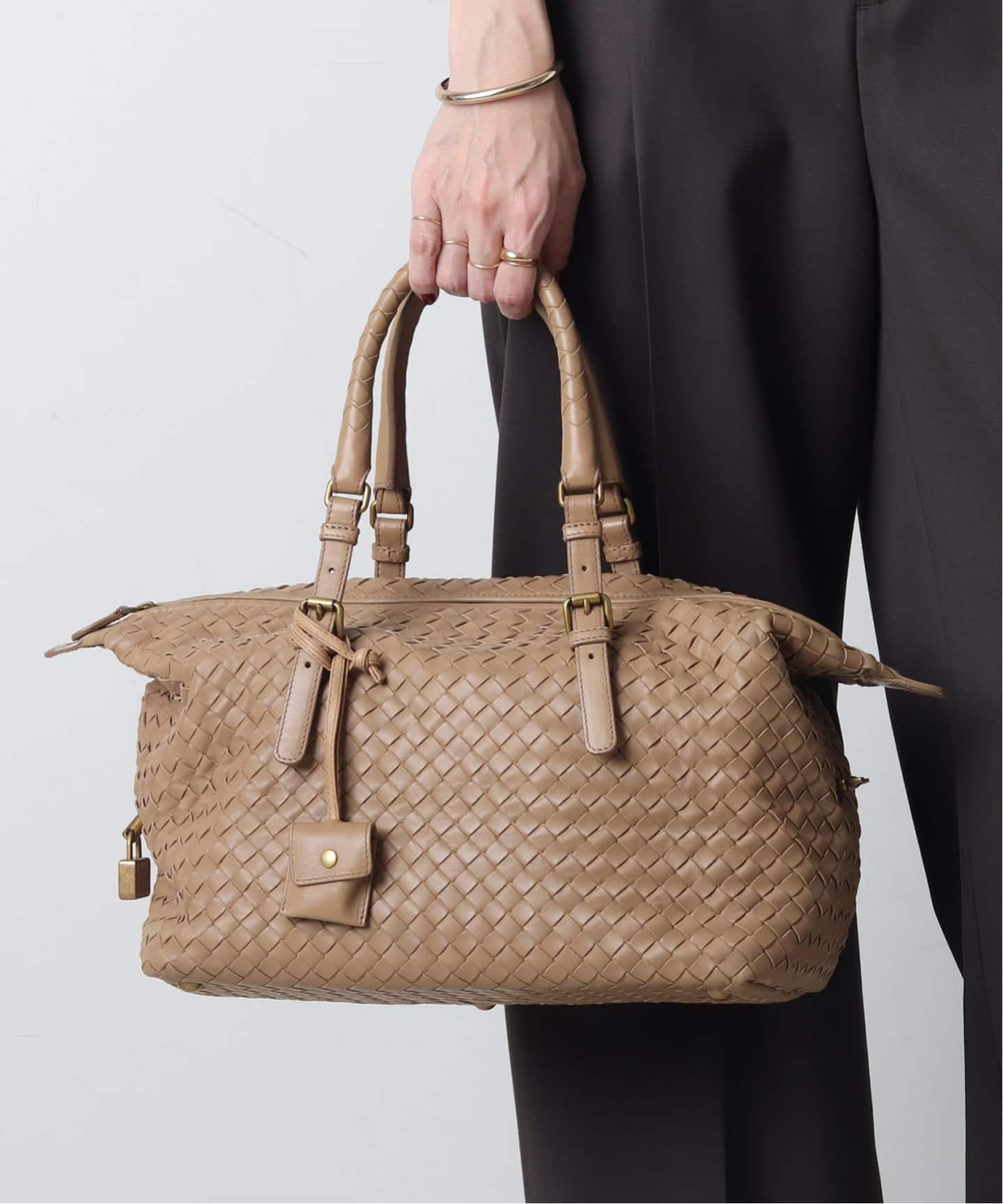 VINTAGE BOTTEGA VENETA/ボッテガ ヴェネタ】ハンドバッグ intrecciato