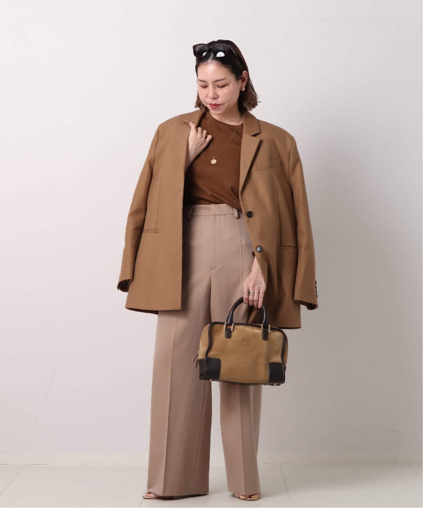 VINTAGE LOEWE/ロエベ】ボストンバッグ anagram suede（ボストンバッグ