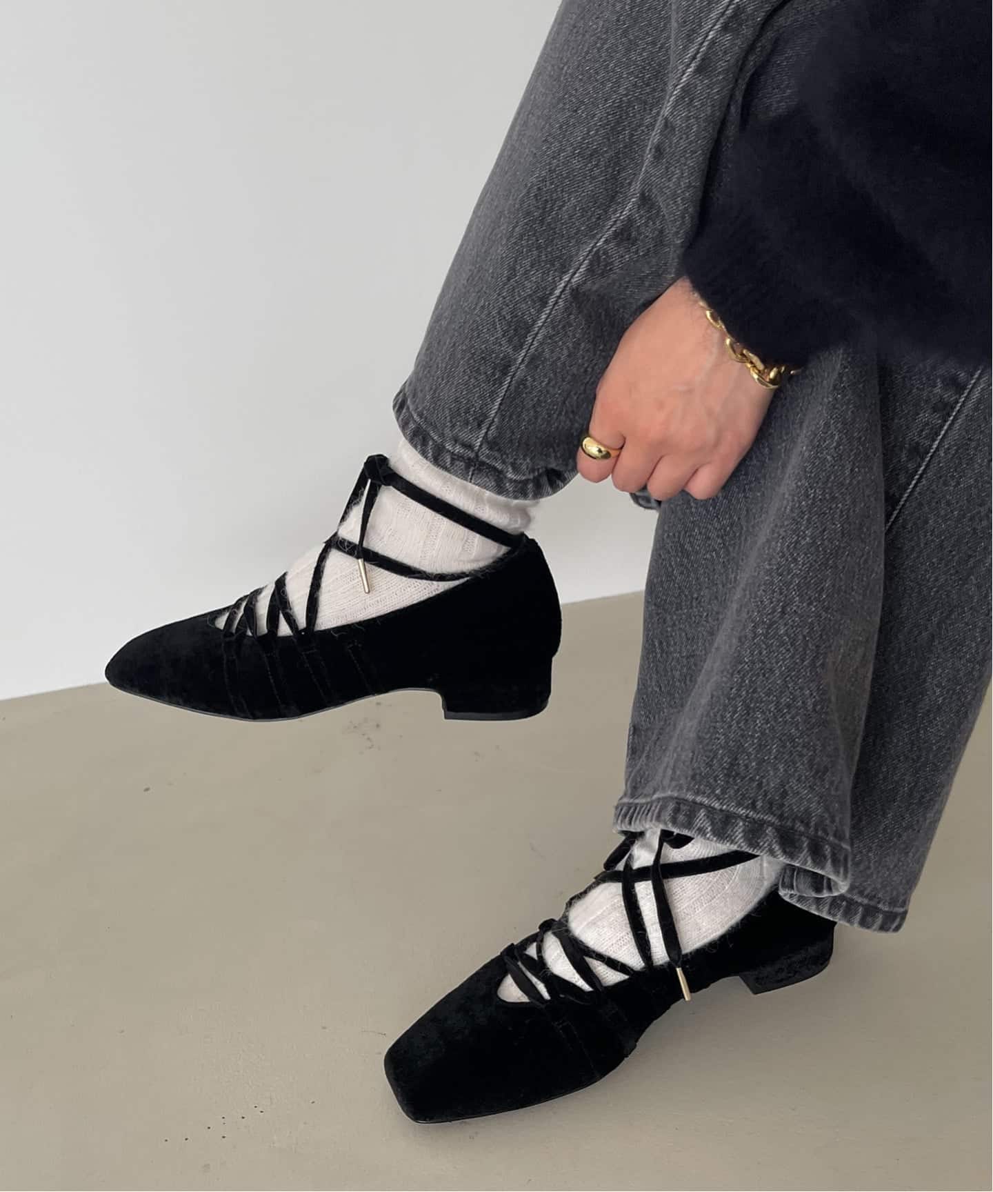 追加》3cmスクエアレースアップパンプス（パンプス）｜LE TALON（ル