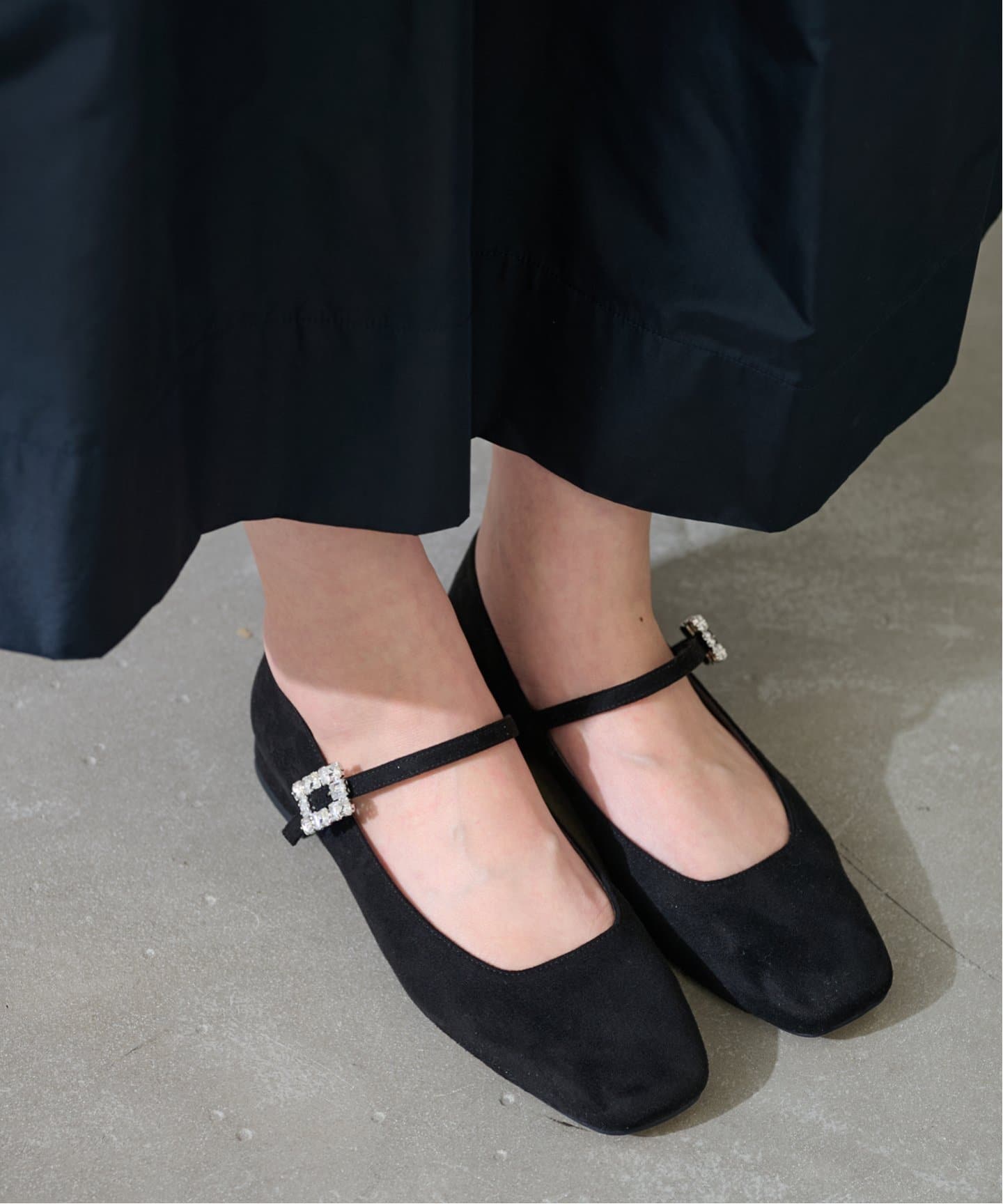 スクエアビジューベルトメリージェーン（バレエシューズ）｜LE TALON