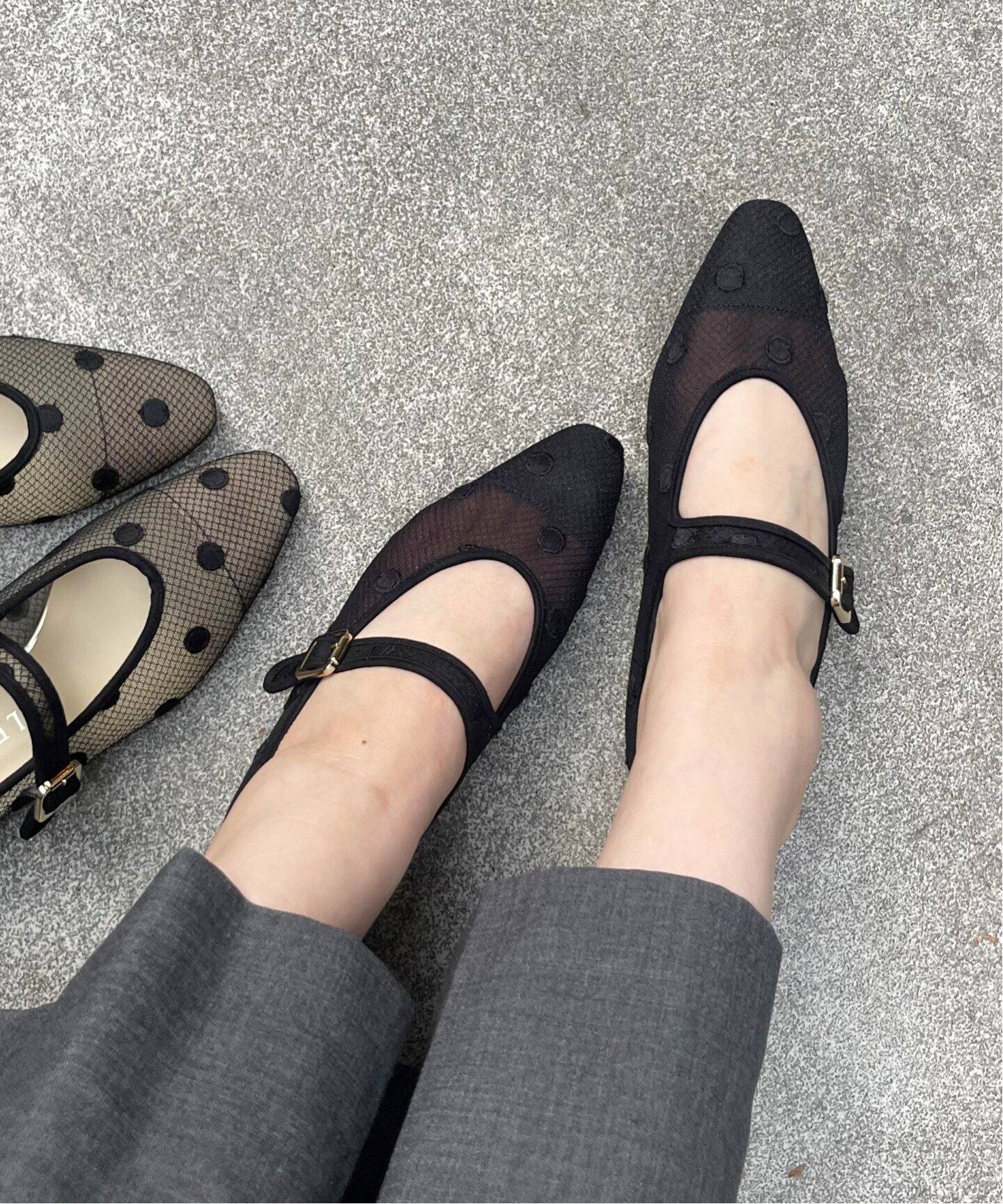 ドットチュールメリージェーン（フラットシューズ）｜LE TALON（ル