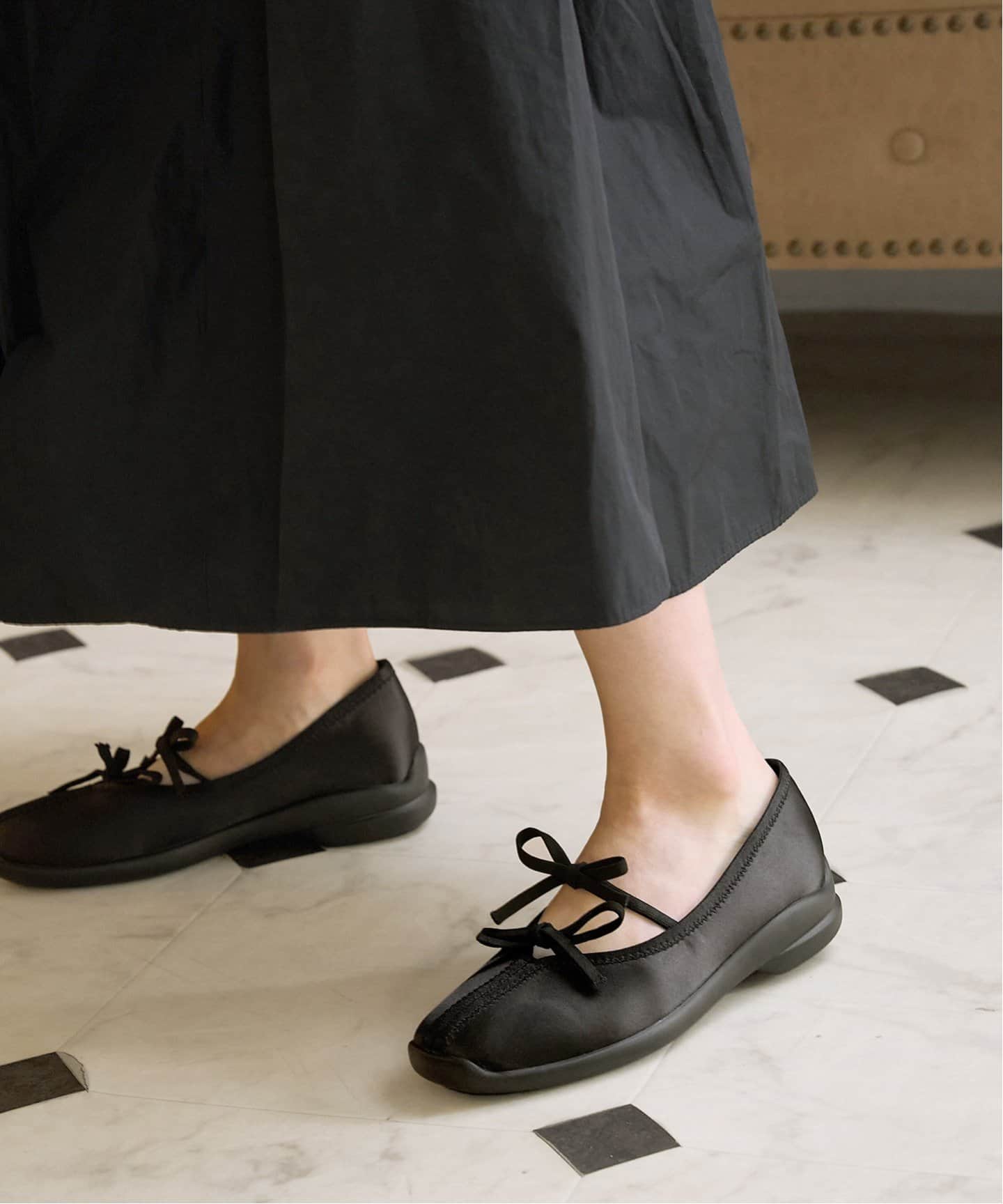 追加》Lダブルリボンバレリーナ（フラットシューズ）｜LE TALON（ル