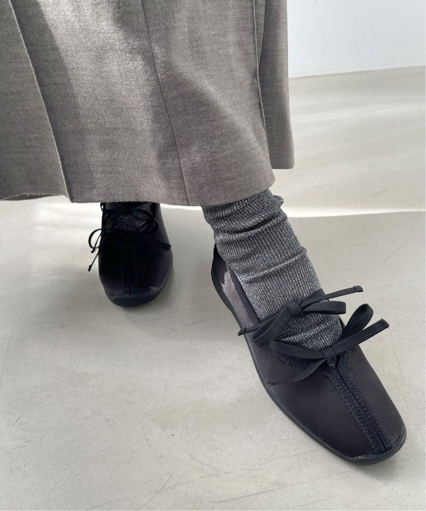 追加》Lダブルリボンバレリーナ（フラットシューズ）｜LE TALON（ル