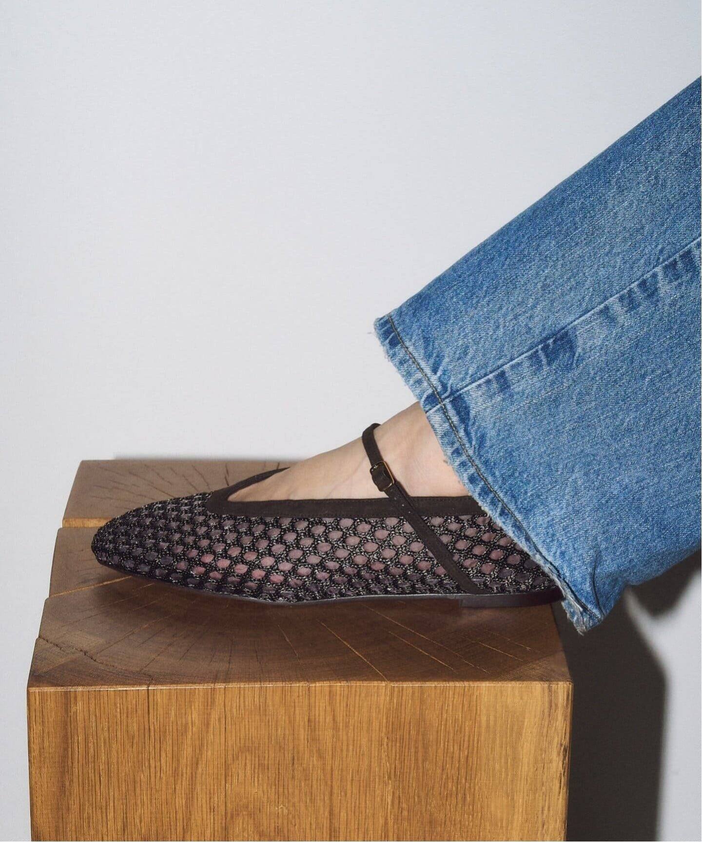 追加2》GRISEビッグメッシュメリージェーン（フラットシューズ