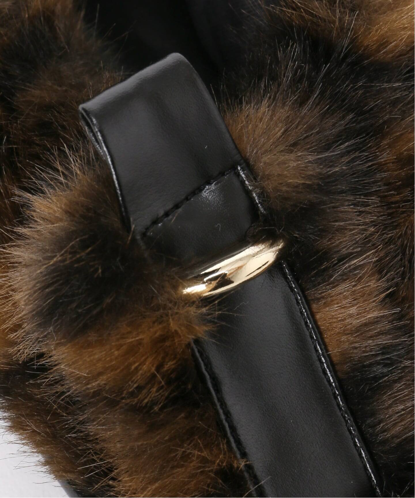 追加》GRISEファーギャザーバレリーナ（バレエシューズ）｜GRISE