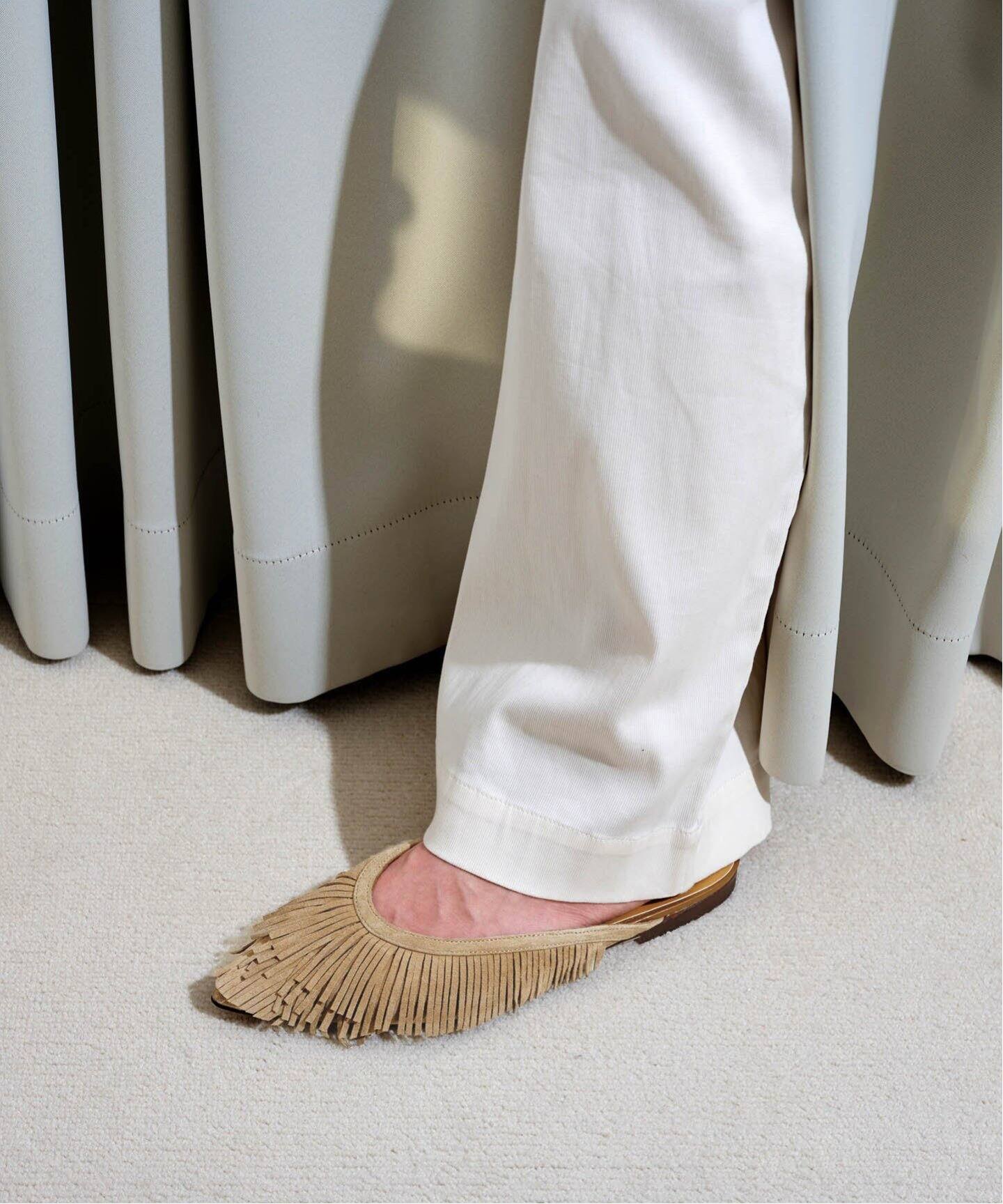 GRISEレザーFRINGEミュール（その他シューズ）｜LE TALON（ル タロン