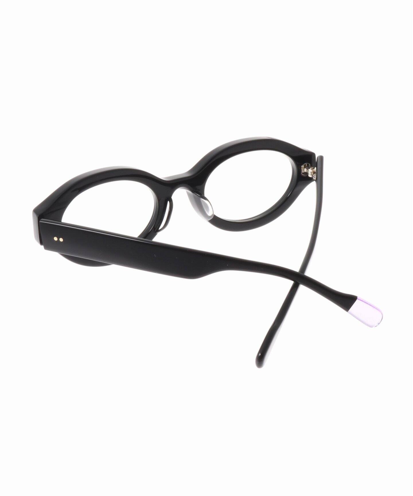 FETICO x BLANC.. OVAL TV-CUT Sunglasses RX black（サングラス