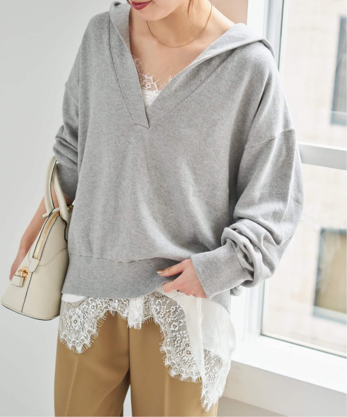 WEB限定 / 追加2予約》レースサテンチュニックキャミソール