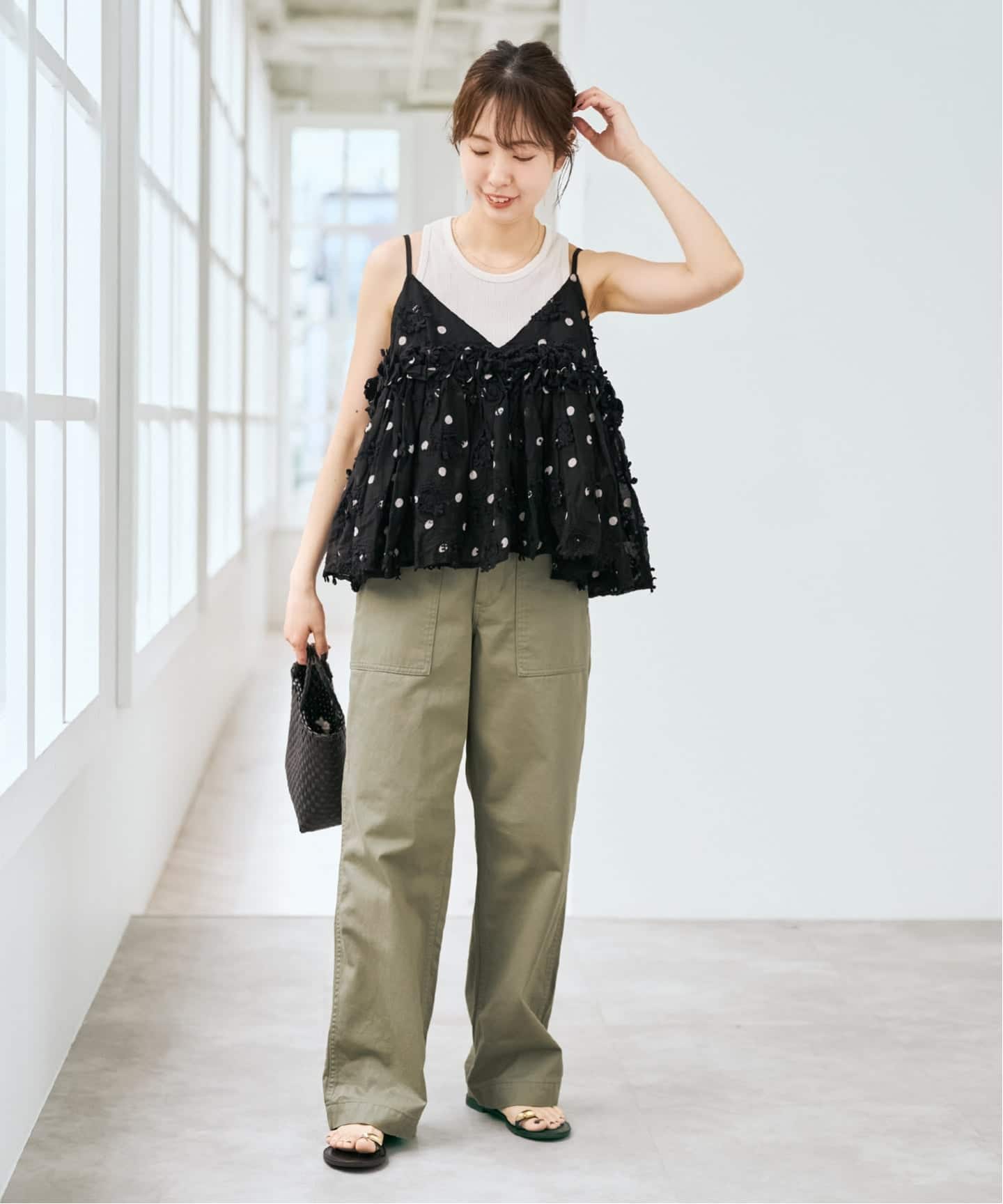 追加予約》crinkle crinkle crinkle 別注3D embroidery dot camisole