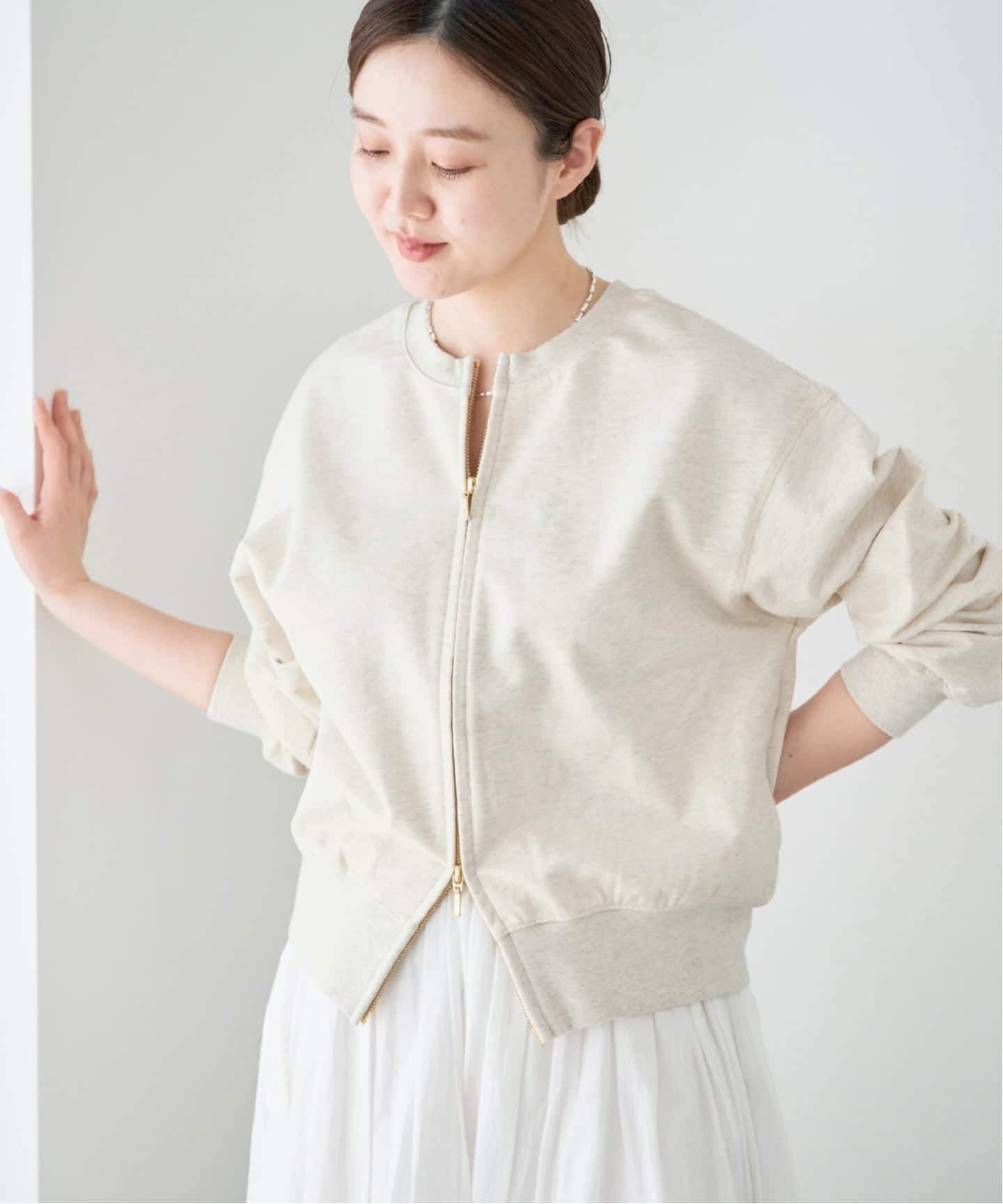 追加予約》ジップオープン2WAYスウェットプルオーバー（スウェット
