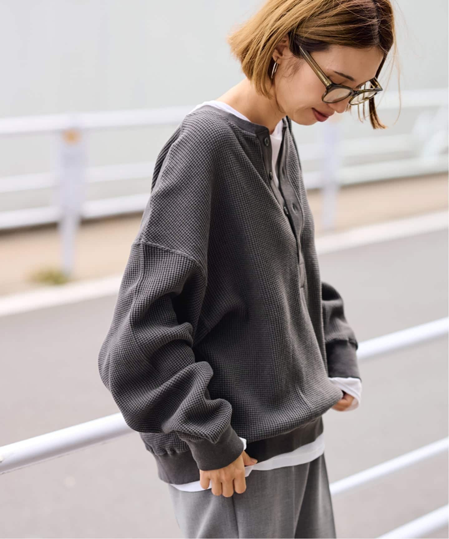 ≪WEB限定 / 追加≫ワッフルヘンリープルオーバー（Tシャツ