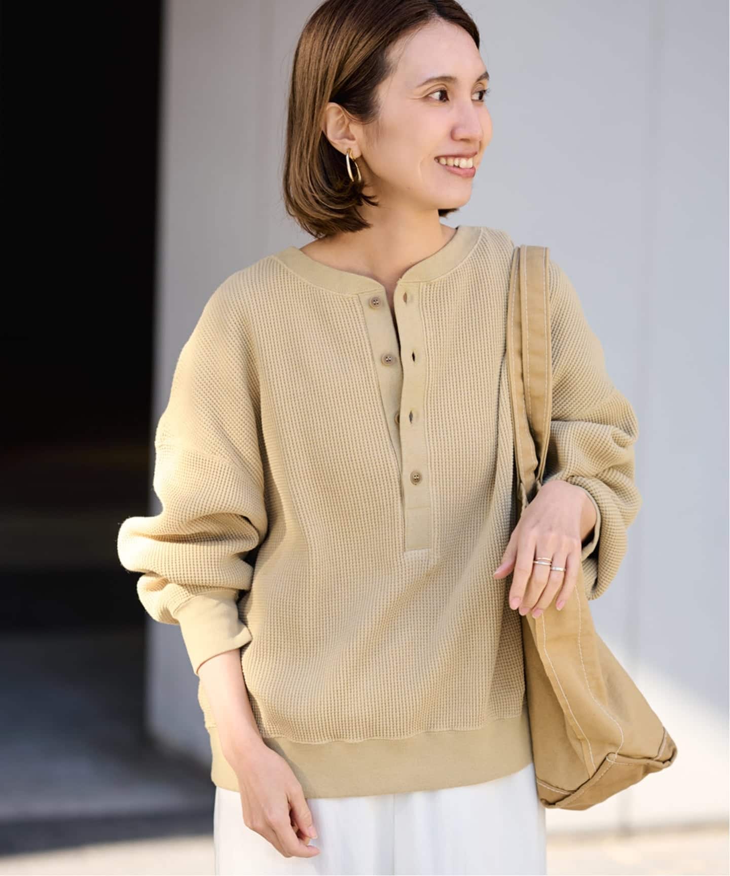 ≪WEB限定 / 追加≫ワッフルヘンリープルオーバー（Tシャツ