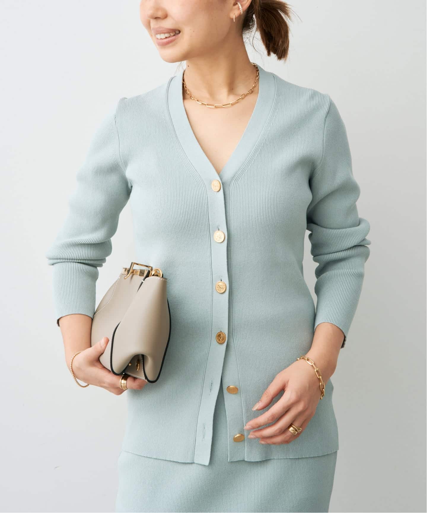 DINER RIB Vネックカーディガン（カーディガン）｜Deuxieme Classe