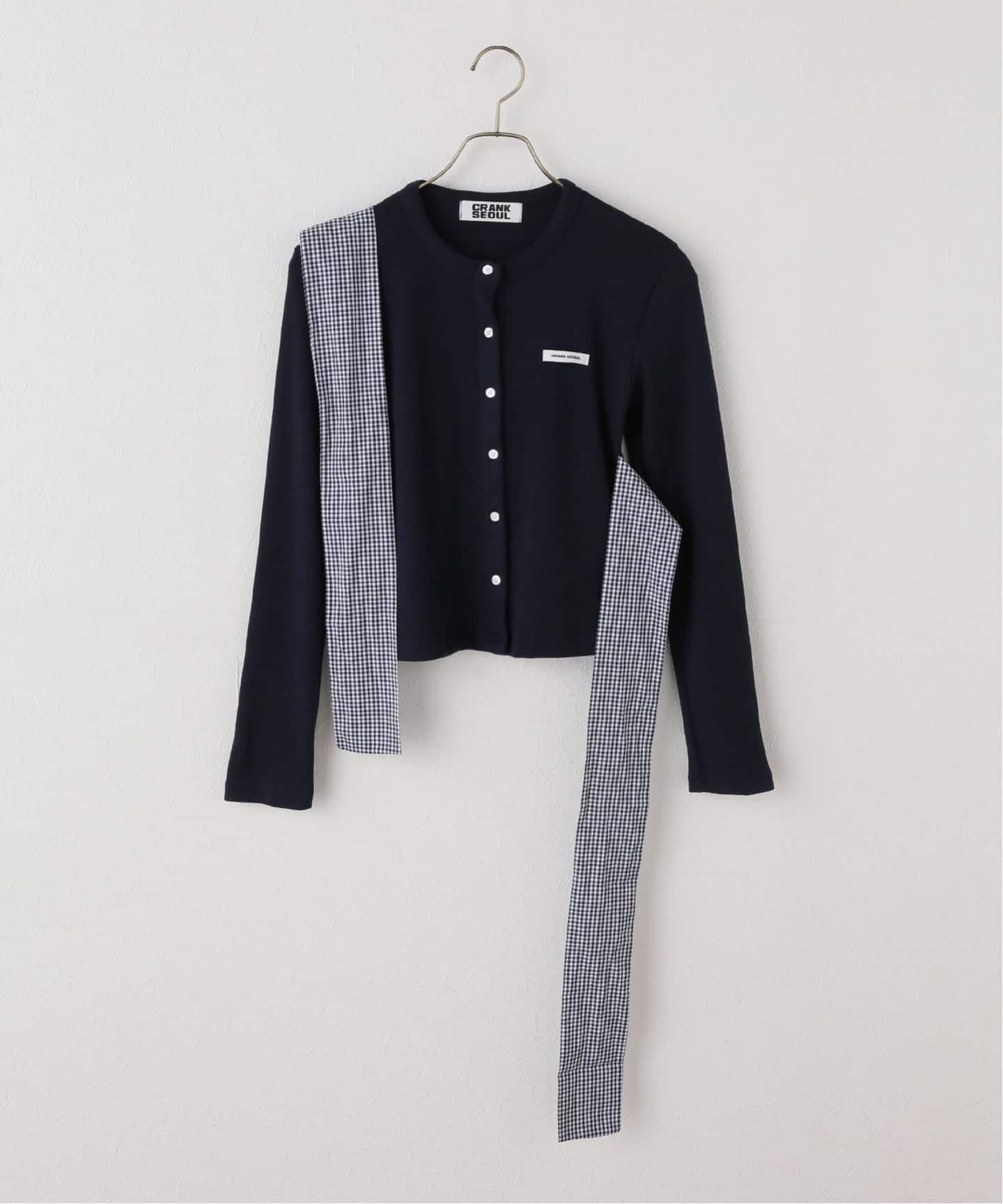 CRANK/クランク RIBBON-TIED KNIT CARDIGAN（ニット／セーター）｜U by
