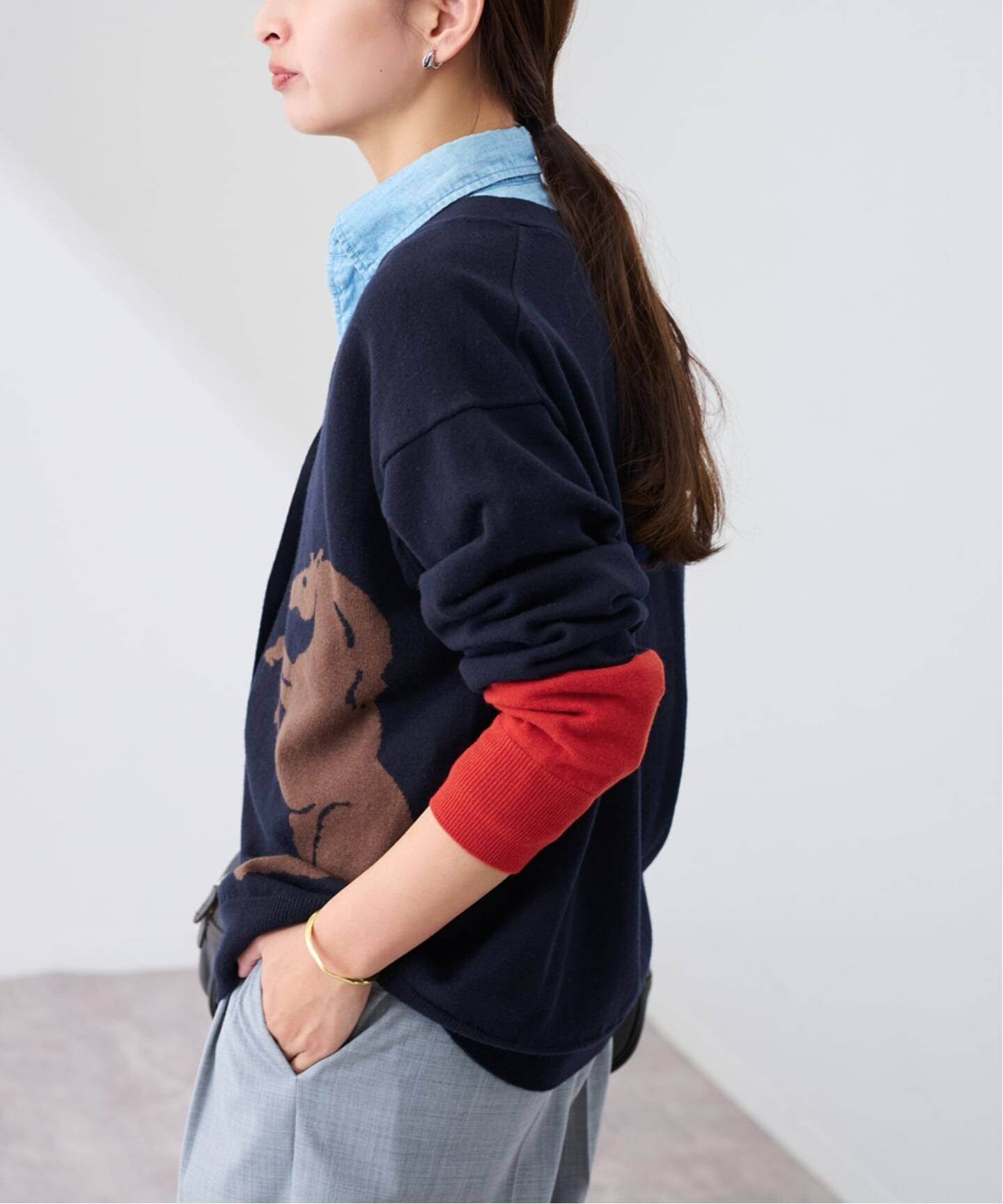 Horseインターシャ カーディガン（カーディガン）｜FRAMeWORK