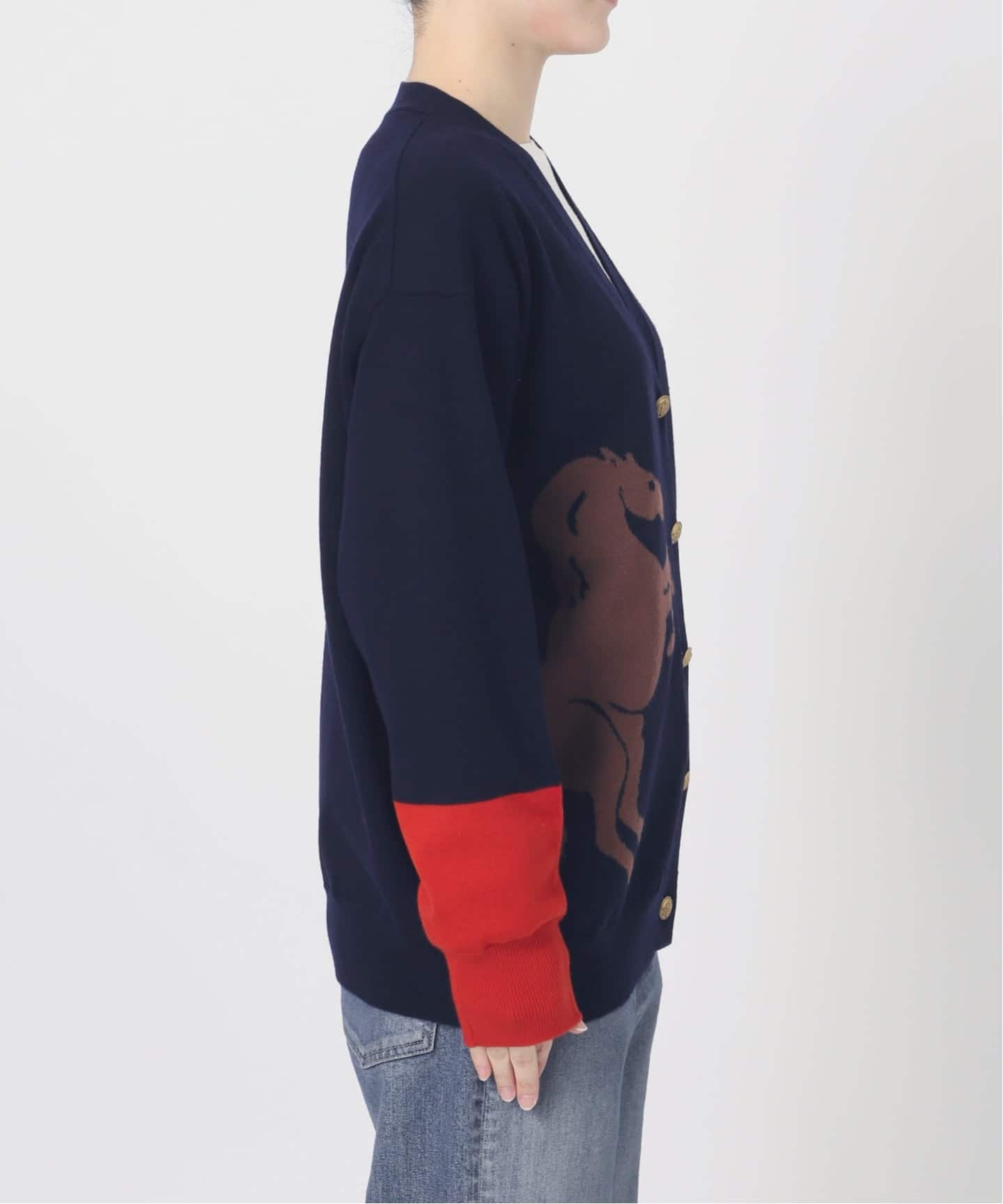 Horseインターシャ カーディガン（カーディガン）｜FRAMeWORK