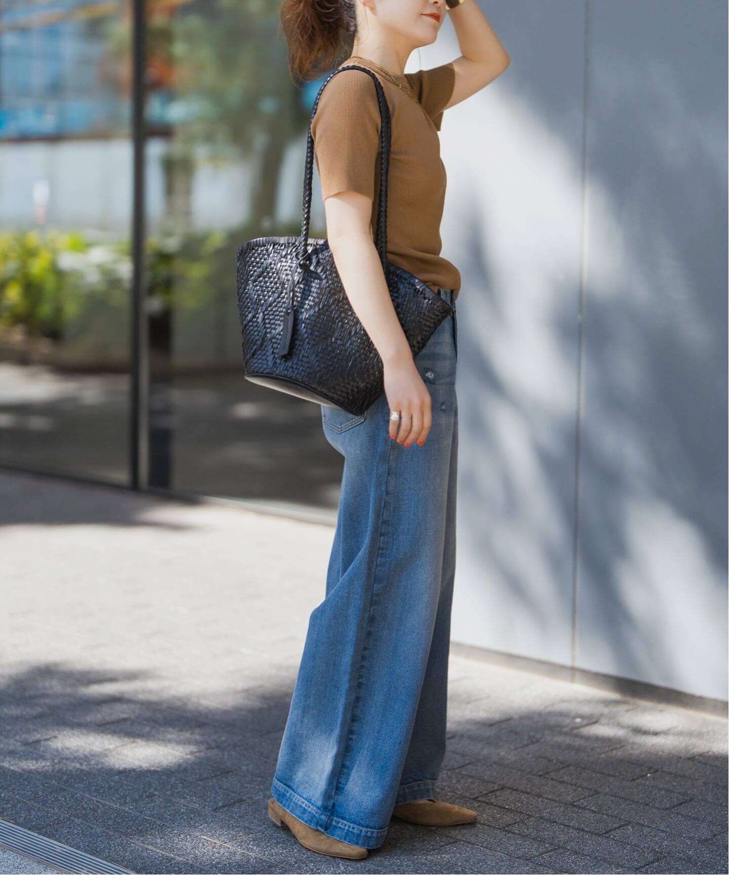 追加予約》Bagmati/バグマティ レザーメッシュバッグ（トートバッグ