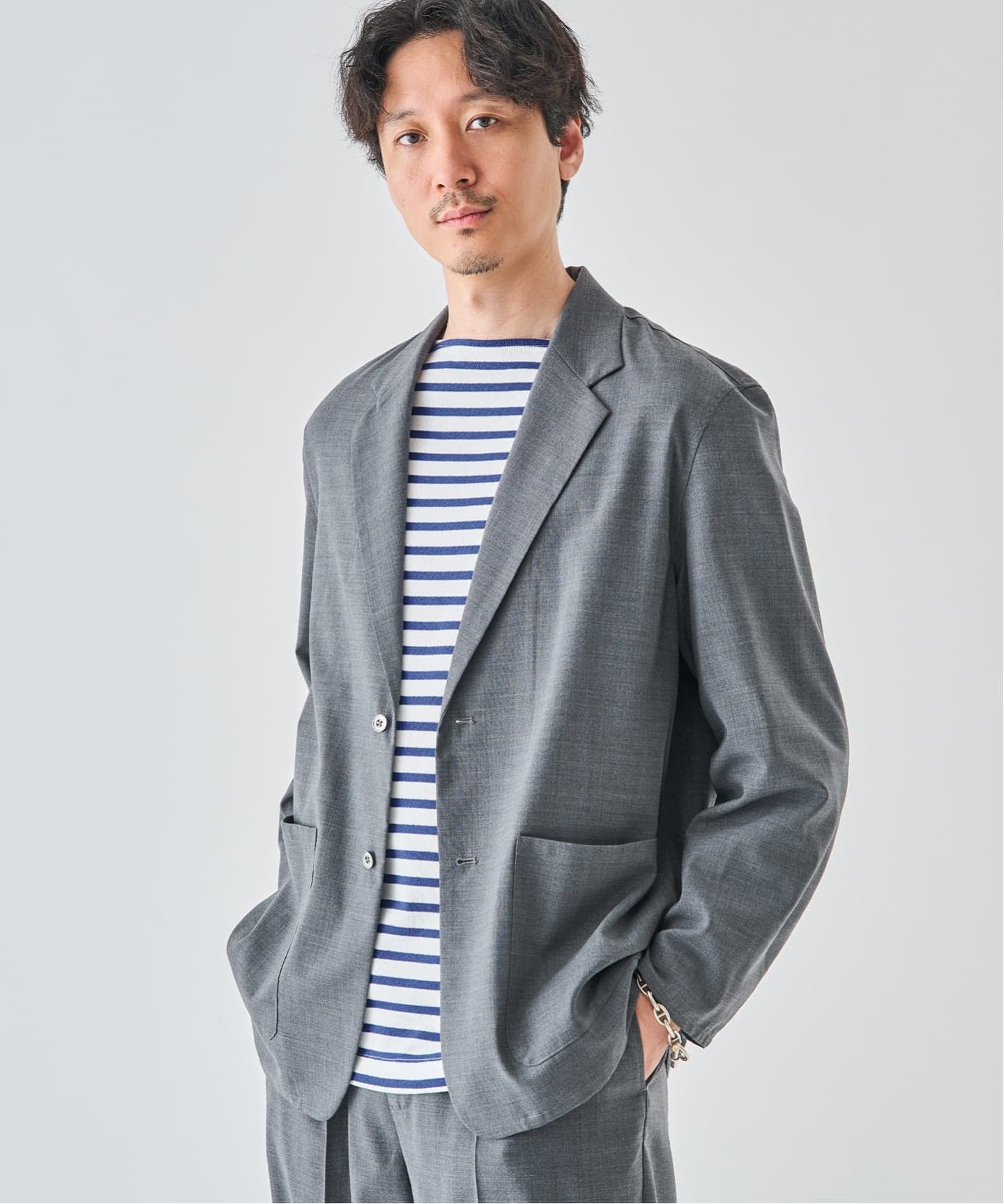 予約》Washable トロピカル シャツ ジャケット【セットアップ着用可