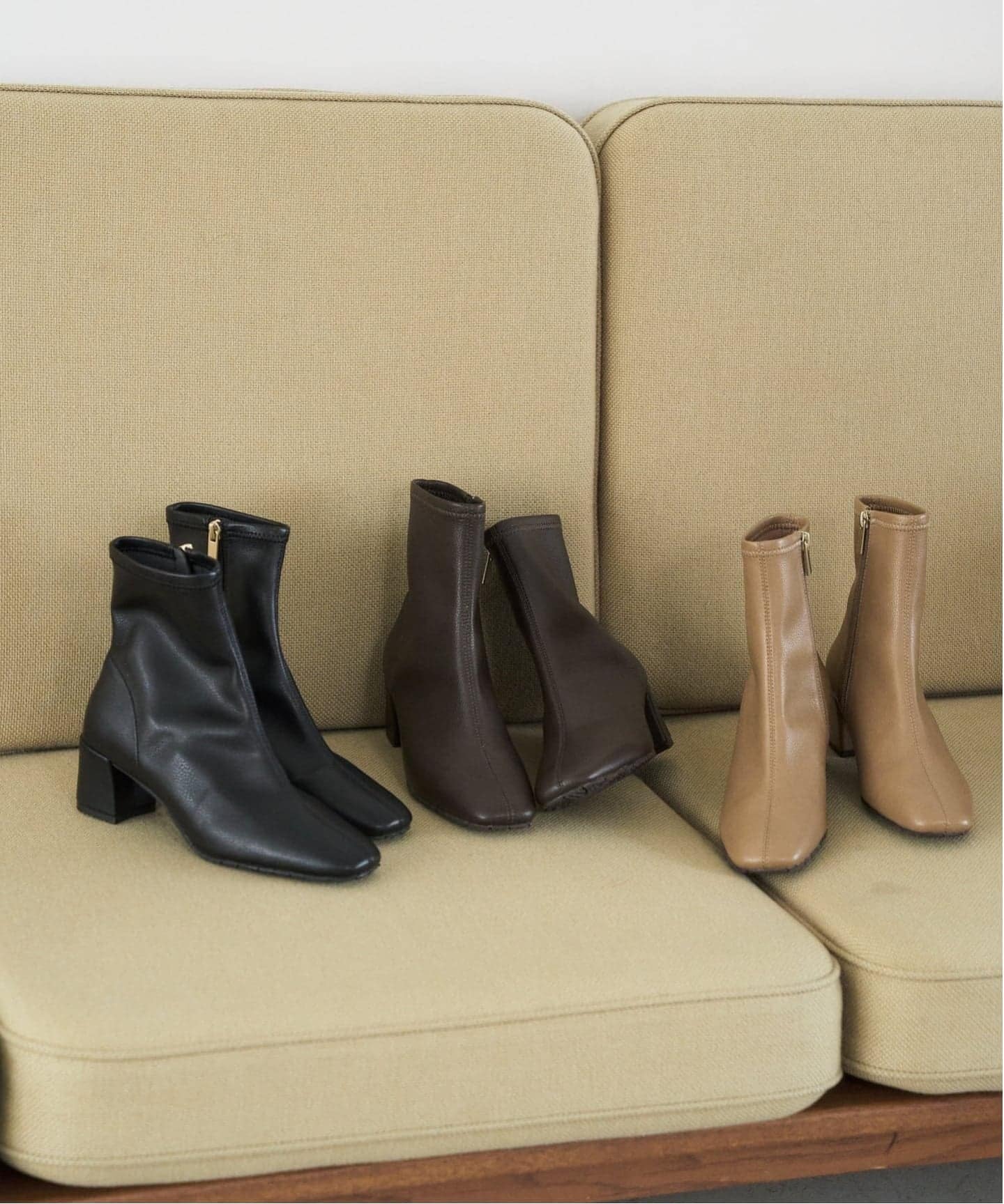 追加3》5cmスクエアフィットショートブーツ（ブーティ・ショートブーツ