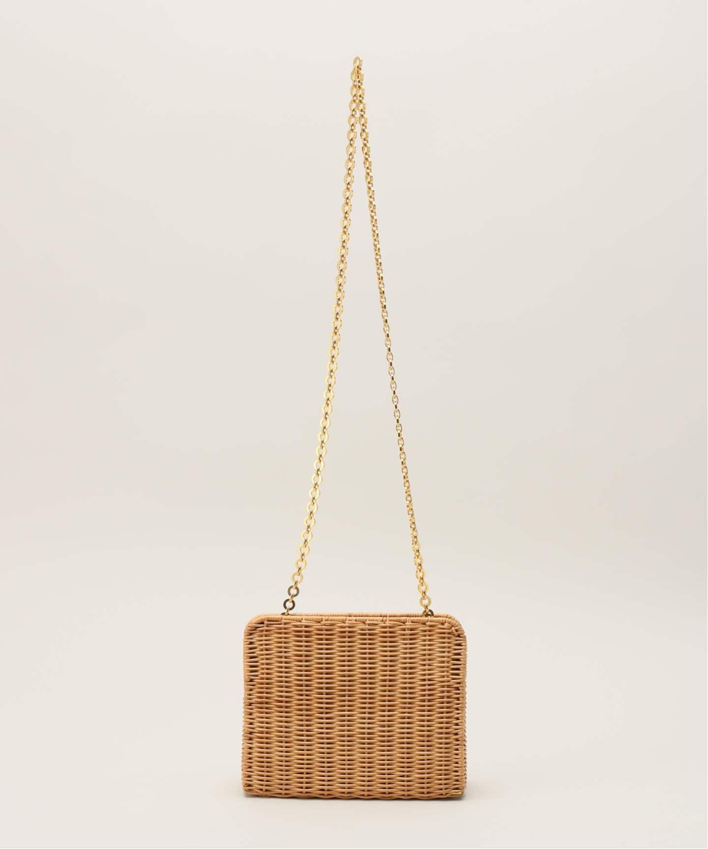 VINTAGE FERRAGAMO/フェラガモ】 Gancini ラタンショルダーバッグ