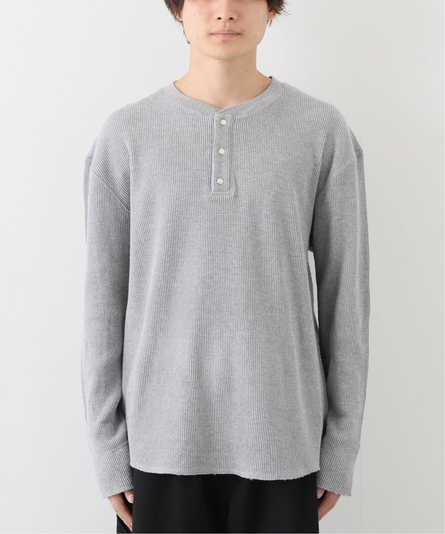 FACCIES / ファッチーズ】別注 Waffle Damage Henry Neck（Tシャツ