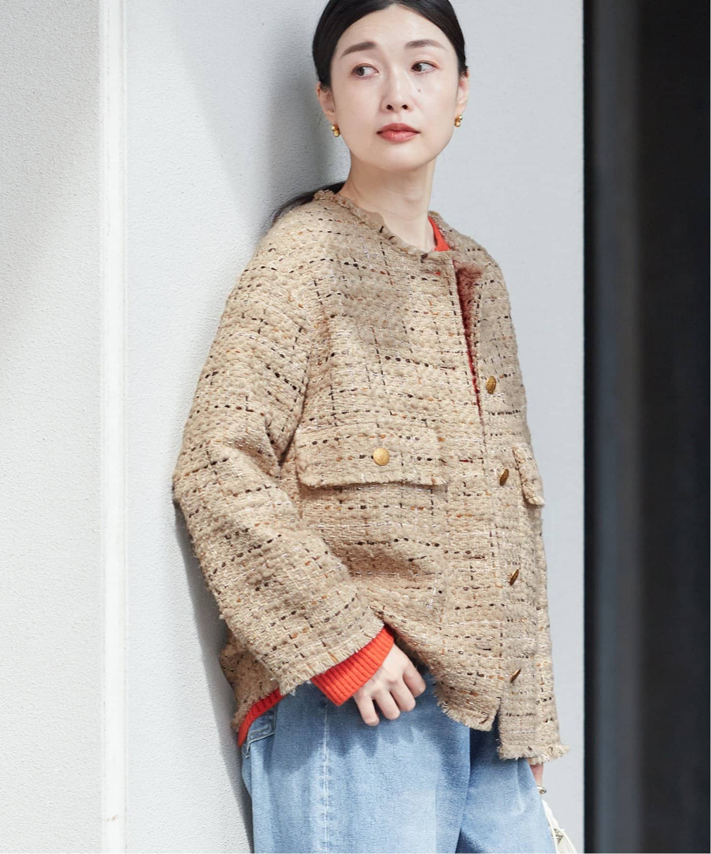 いよいよ新色も発売開始！L'ESSAGEの名品GIOLICAツイードジャケット