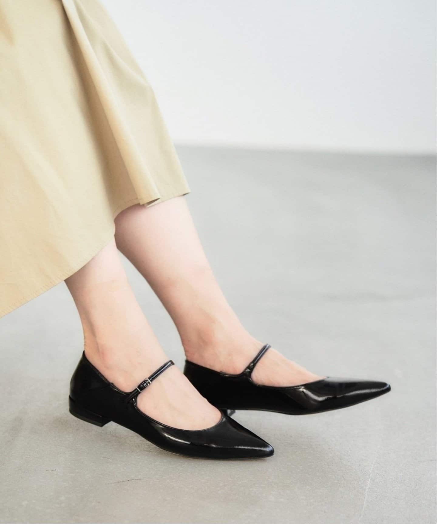 ポインテッドワンストラップフラット（フラットシューズ）｜LE TALON