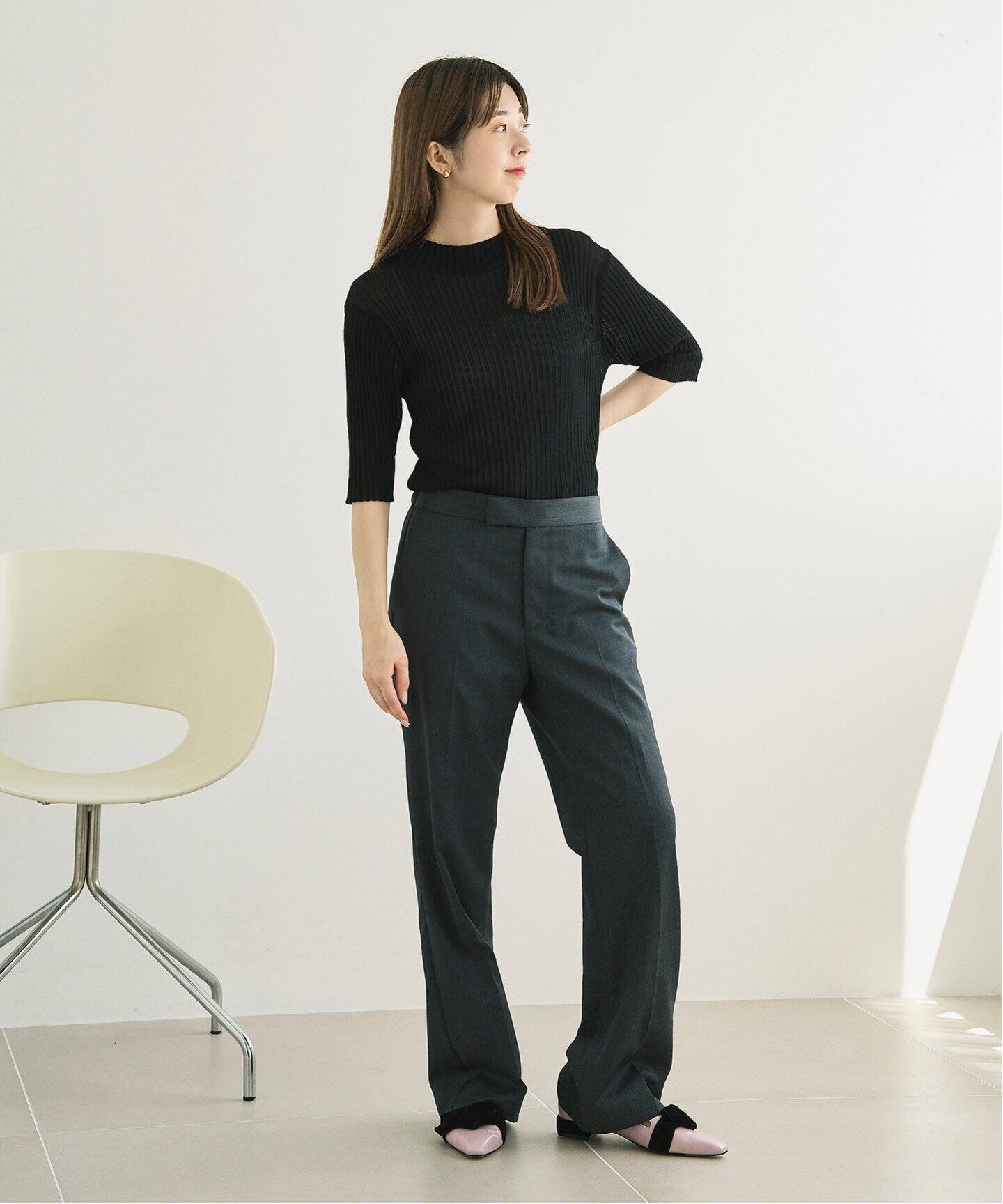 追加2》フレンチスクエアリボンオペラフラット（フラットシューズ