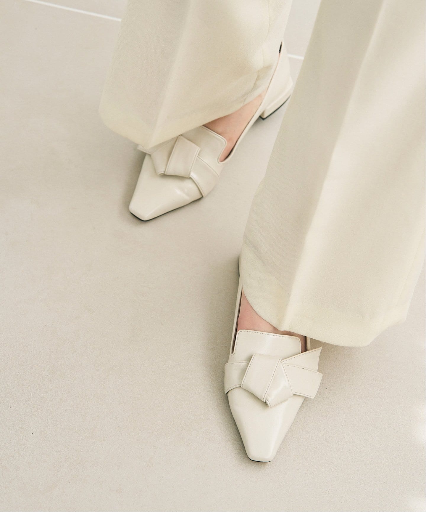 追加2》フレンチスクエアリボンオペラフラット（フラットシューズ