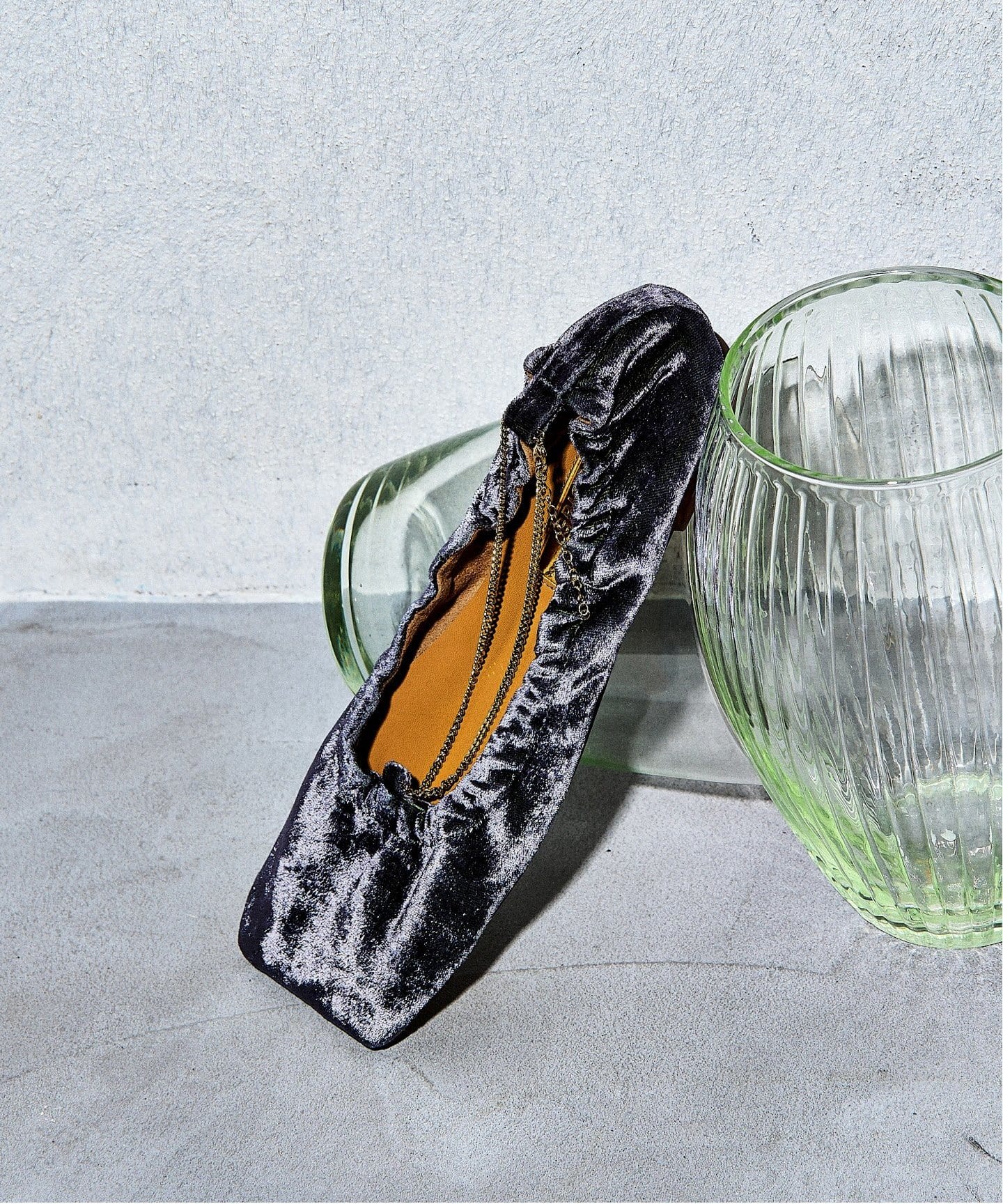 GRISEレザースクエアギャザーフラット（フラットシューズ）｜LE TALON