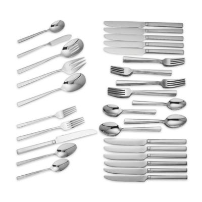 Reed & Barton Cole Stainless Steel 65 Piece Flatware Set, Service