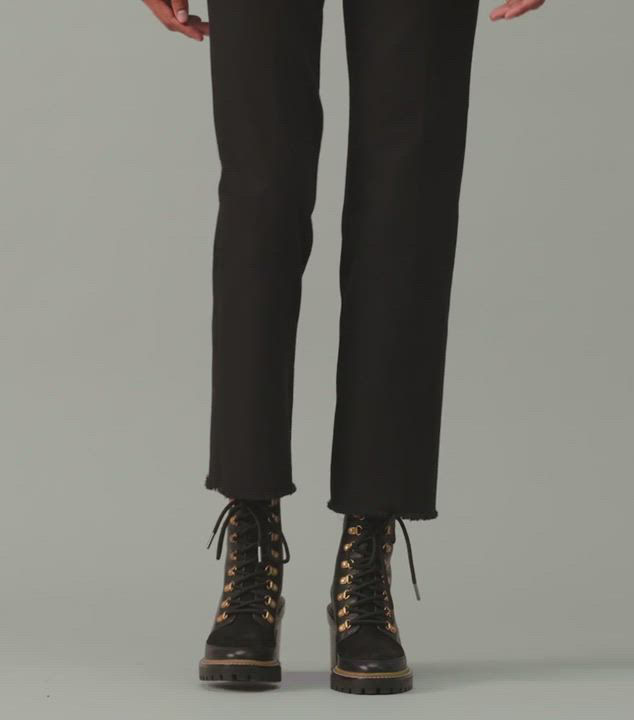 Tory Burch Women's Miller High Block Heel Combat Boots