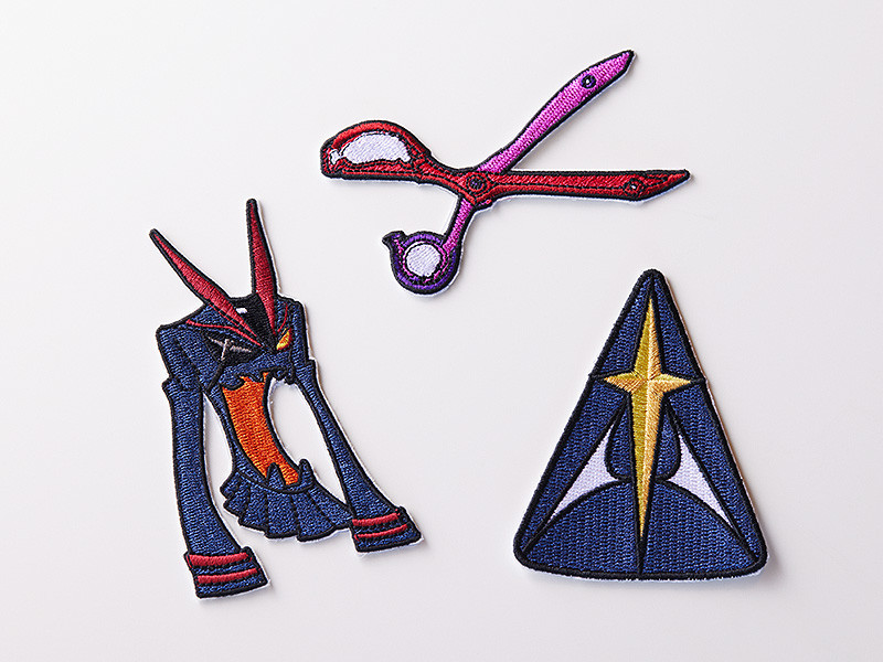 キルラキル ワッペンステッカー 断ち斬りバサミ/鮮血/本能字学園校章