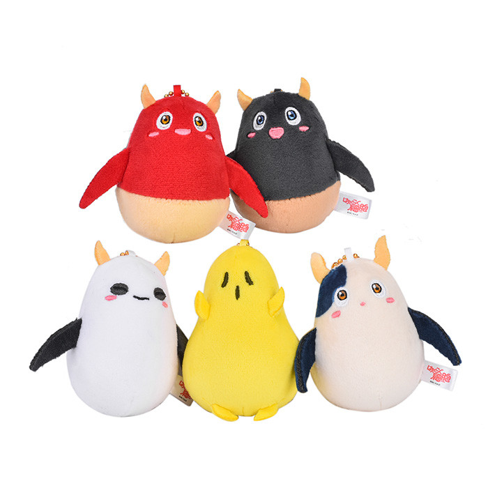 はたらく細胞 低反発ぬいぐるみキーチェーン 乳酸菌(アカ)/乳酸菌(クロ